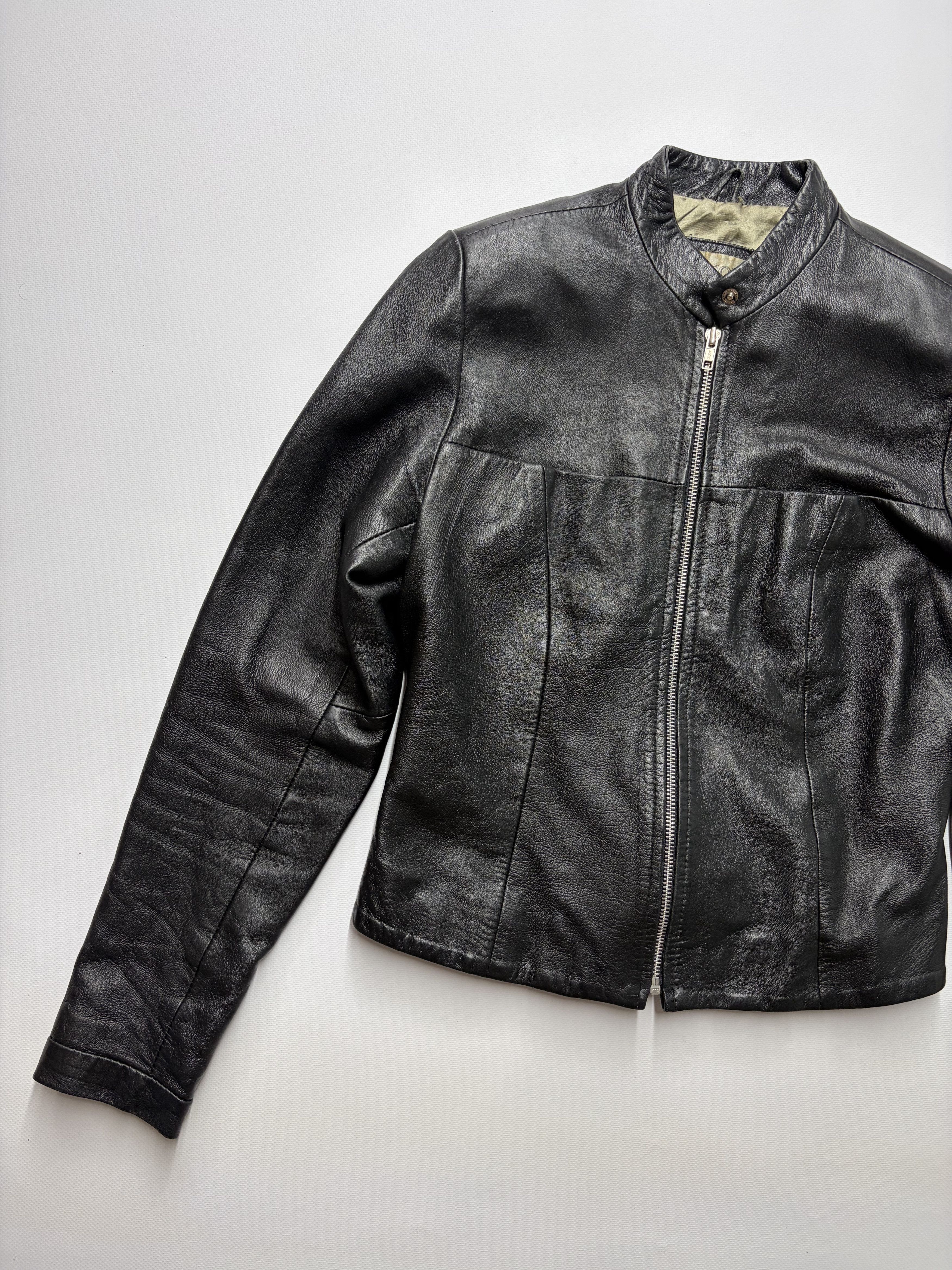 Vintage Vintage Women's Crop Leather Jacket Size M / US 6-8 / IT 42-44 - 3 Thumbnail