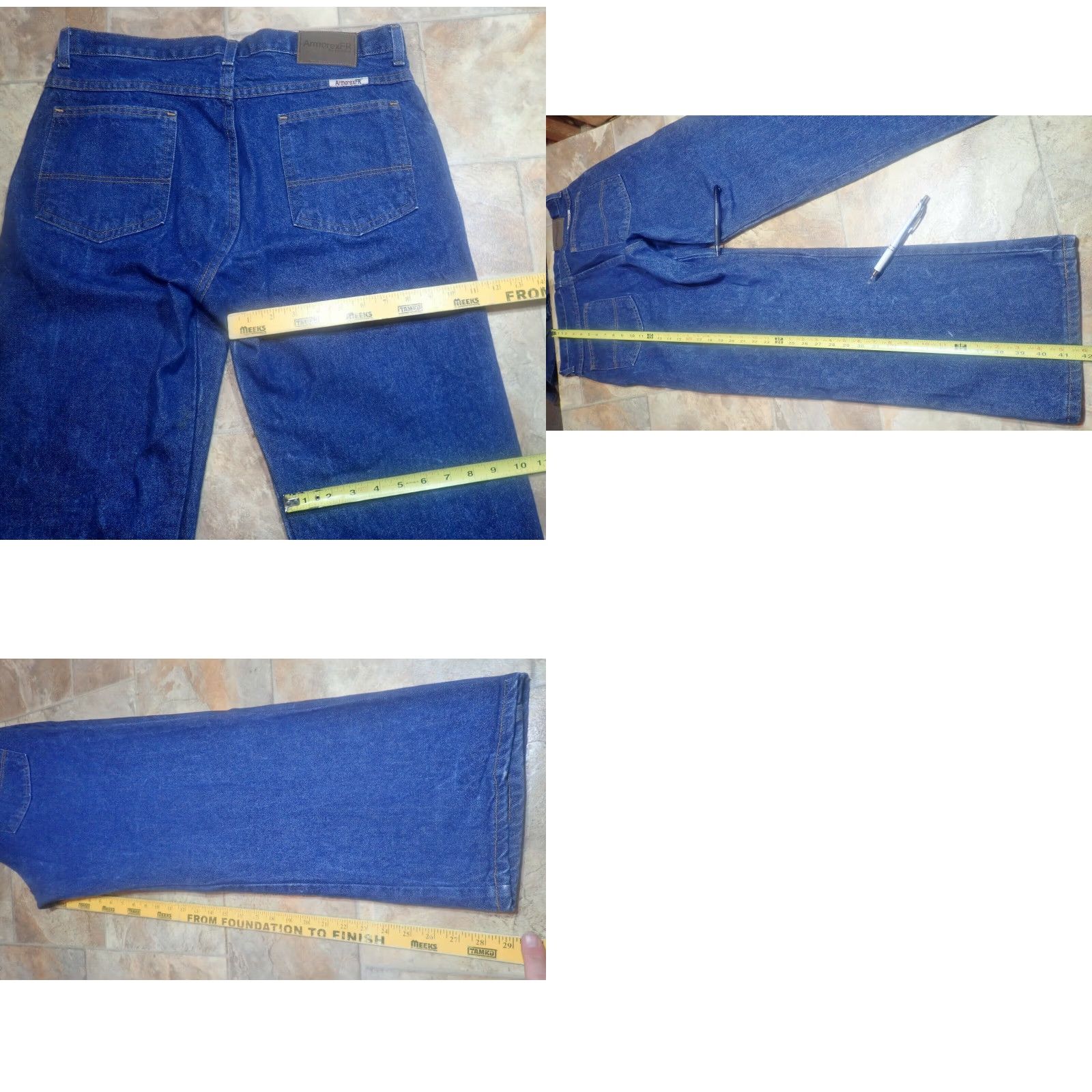 Denime VINTAGE: UniFirst Armorex FR Men's Jeans 34x29 Flame-Resistant Denim Jeans ATPV 20.7 Denim Pants Blue 5-Pocket Mens (Regular) 34x29) Size US 35 - 8 Thumbnail