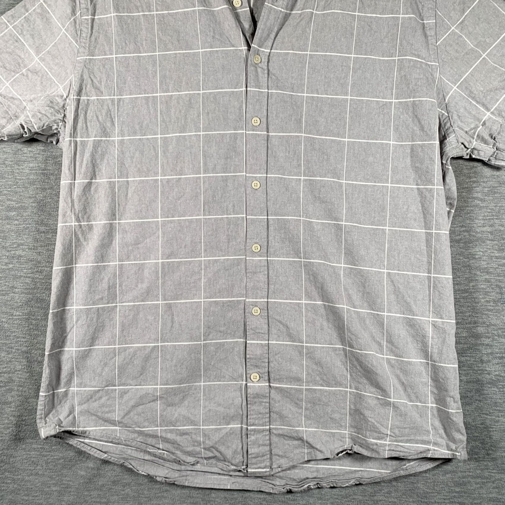 Vintage Frank + Oak Shirt Mens 2XL Gray Check Short Sleeve Button Front Casual Size US XXL / EU 58 / 5 - 3 Thumbnail