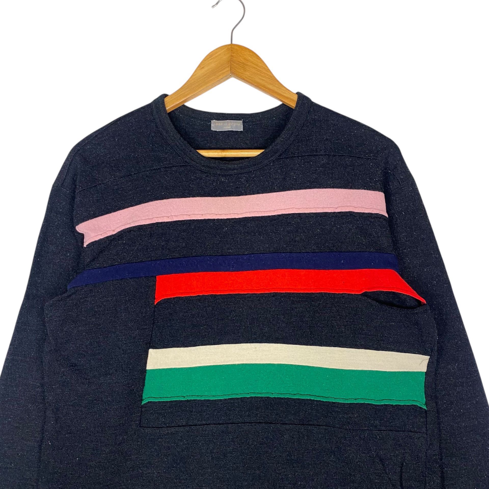 Comme des Garcons 💥 COMME DES GARCONS HOMME AD2001 KNIT STRIPE SWEATER Size US M / EU 48-50 / 2 - 5 Thumbnail