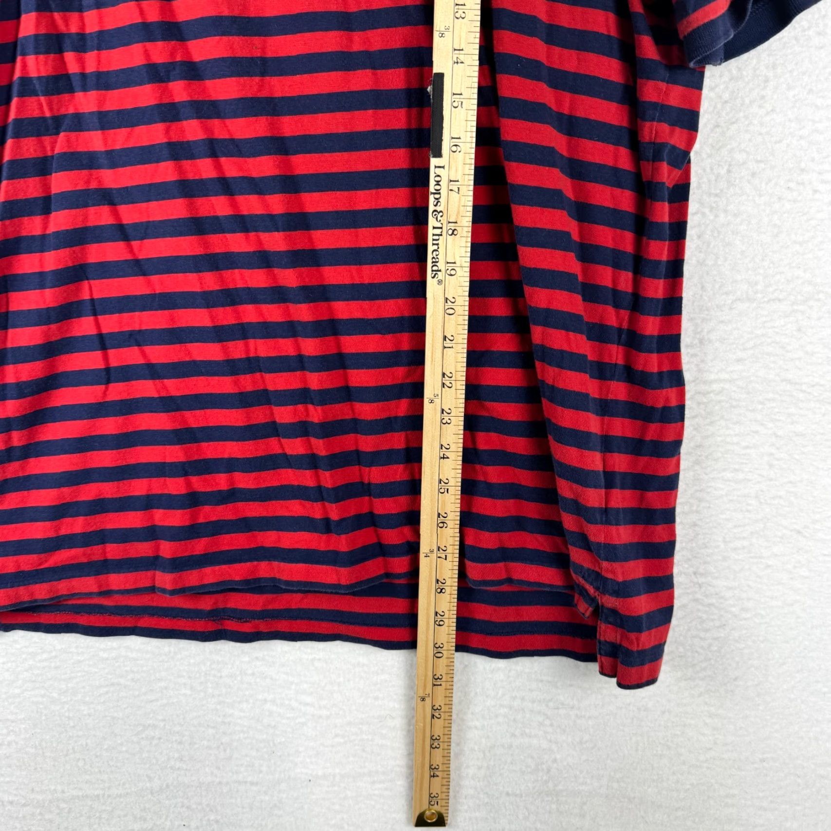 Polo Ralph Lauren Polo Ralph Lauren Shirt Polo Knit Short Sleeve Striped Blue Red Classic Fit XL Men's Shirt Size US XL / EU 56 / 4 - 6 Thumbnail