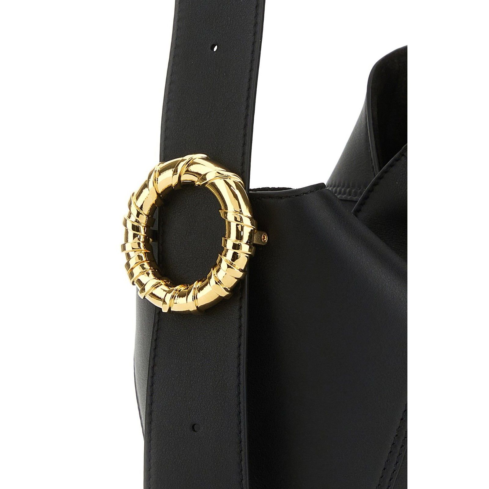 Lanvin Lanvin Melodie Black Leather Shoulder Bag New & Authentic Size ONE SIZE - 4 Thumbnail