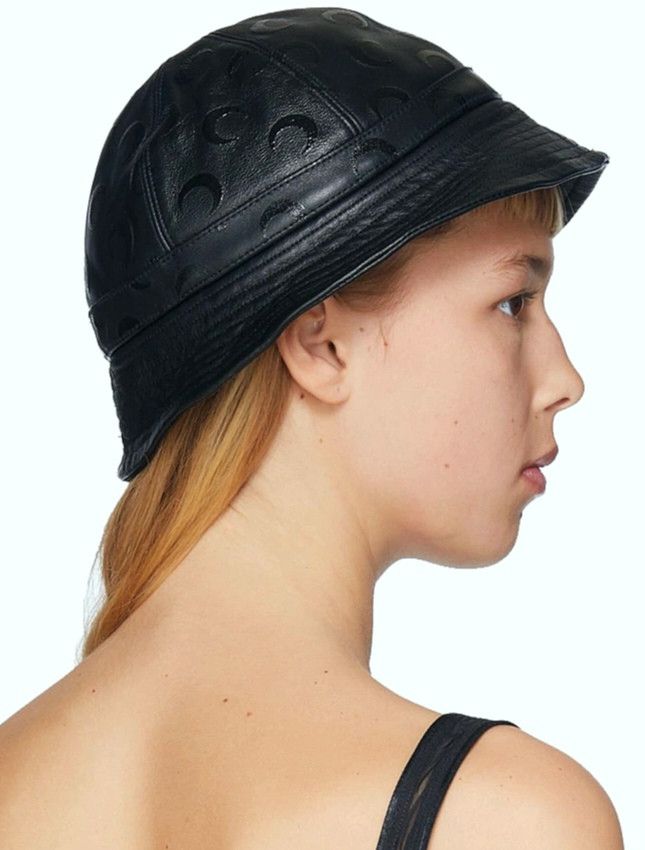 Marine Serre Leather bucket hat Size ONE SIZE - 5 Thumbnail