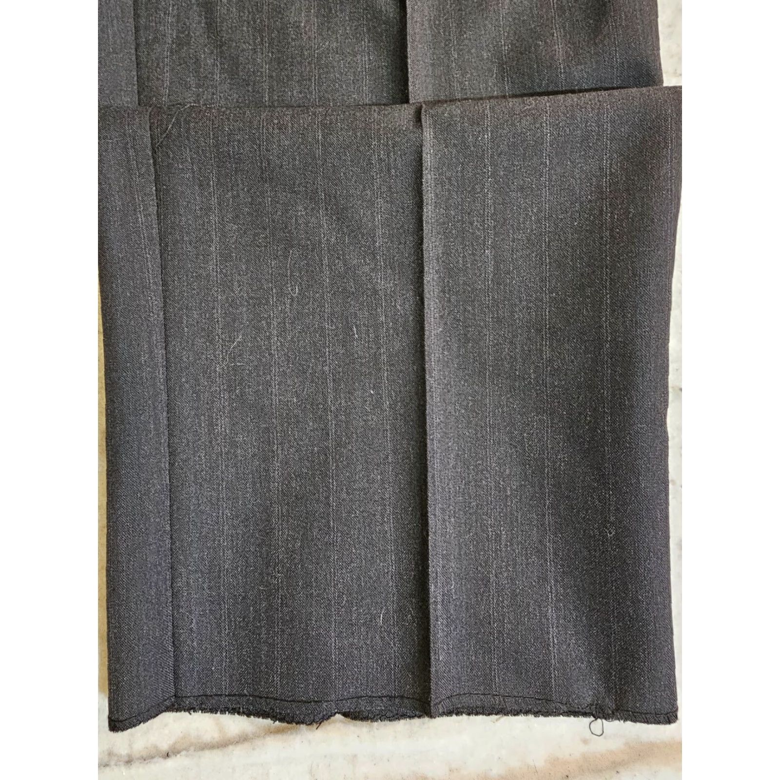 Vintage VINTAGE Kilburne & Finch Classic 2 Piece Wool Blend Suit Pin Striped Mens 48L 43W Black NWTs Size 48R - 4 Thumbnail