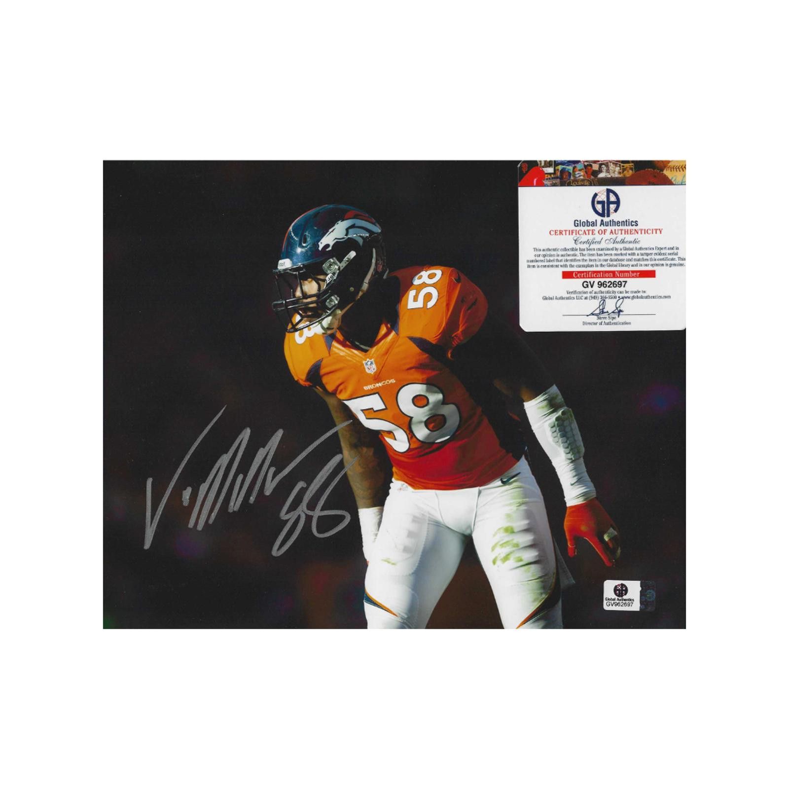 Other Von Miller Broncos Autographed 8x10 Photo coa With Frame Size ONE SIZE - 4 Thumbnail