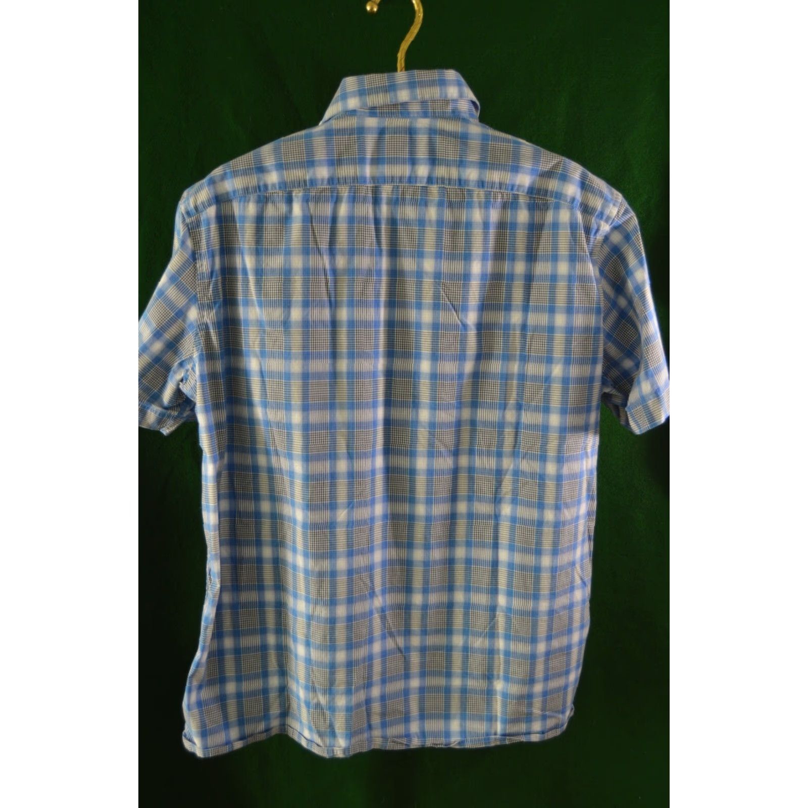 Banana Republic Banana Republic Shirt XL Blue Plaid Mens S/S Button-Up Size US XL / EU 56 / 4 - 2 Thumbnail