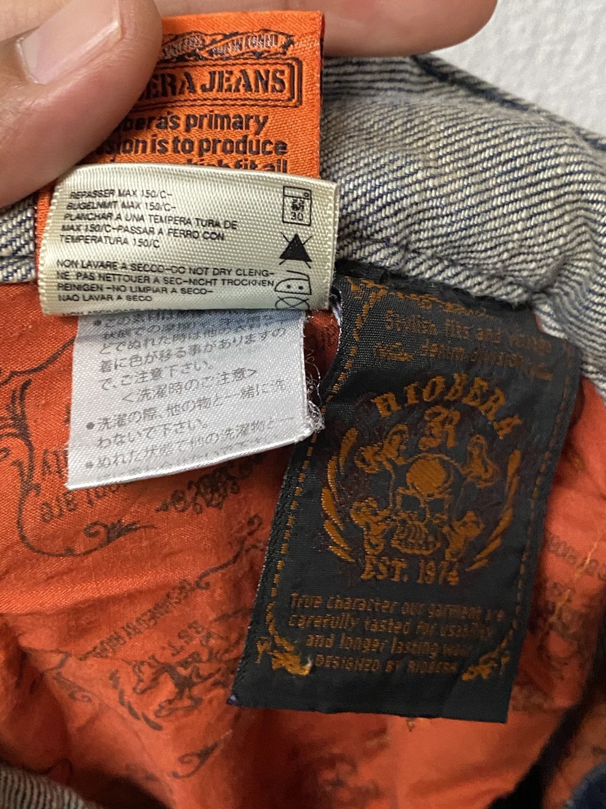 Japanese Brand Rioberra straight cut bleach jeans Size US 31 - 8 Thumbnail