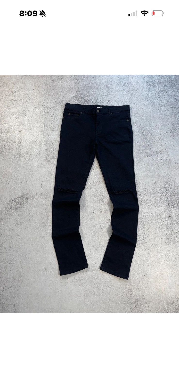Saint Laurent Paris Men's D02 Denim Black Skinny Jeans