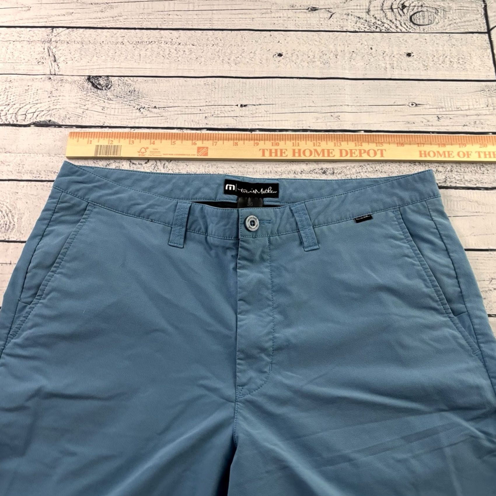 TravisMathew Travis Mathew Flat Front Athletic Golf Shorts Men 36 Blue Shirt Chino Front Flat 36 Blue Mens Size US 36 / EU 52 - 4 Thumbnail