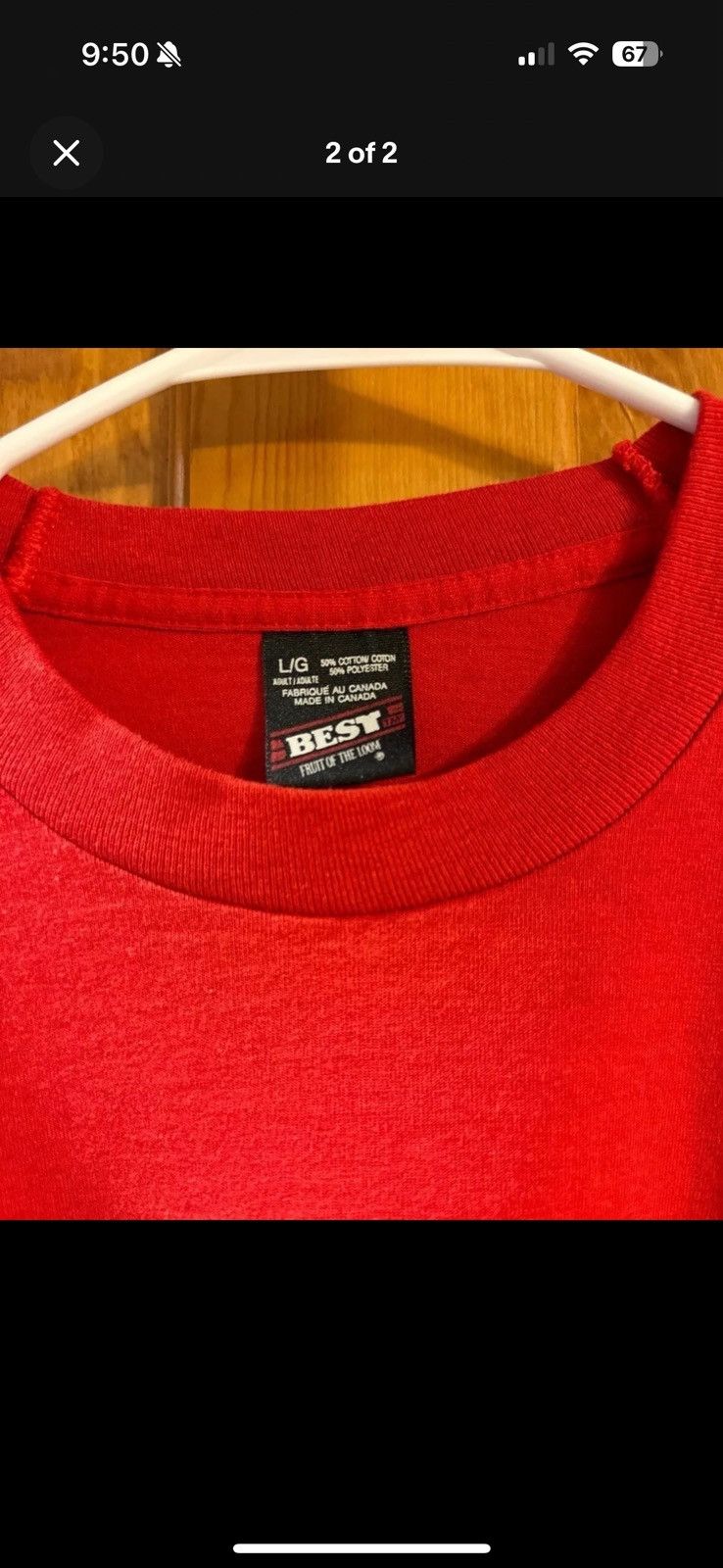 Fruit Of The Loom × NHL Detroit Redwings vintage Stanley Cup Champions tshirt Size US L / EU 52-54 / 3 - 2 Thumbnail