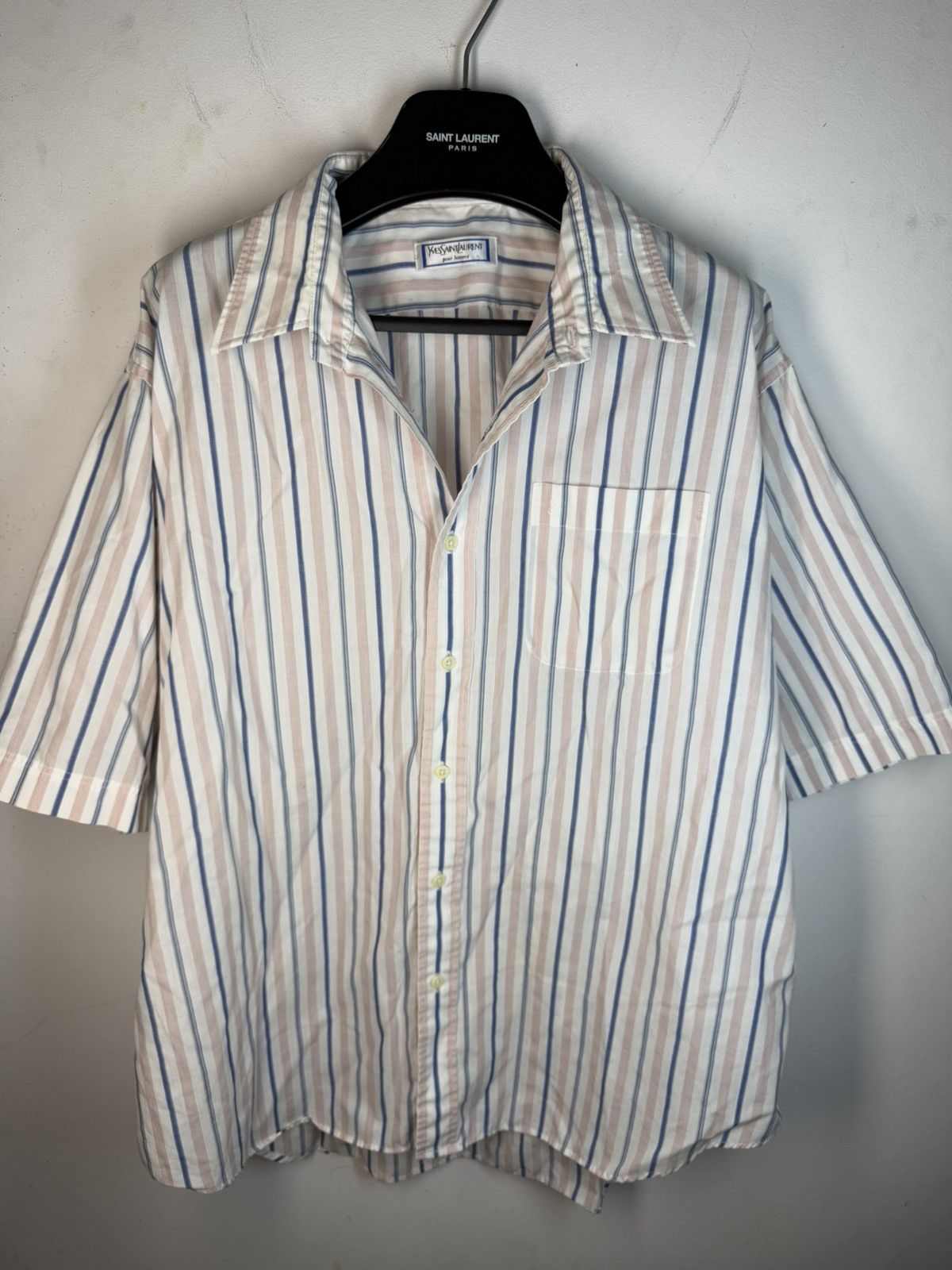 Yves Saint Laurent Super Soft YSL Shirt Summer 90s w/ Logo Size US XL / EU 56 / 4 - 2 Thumbnail
