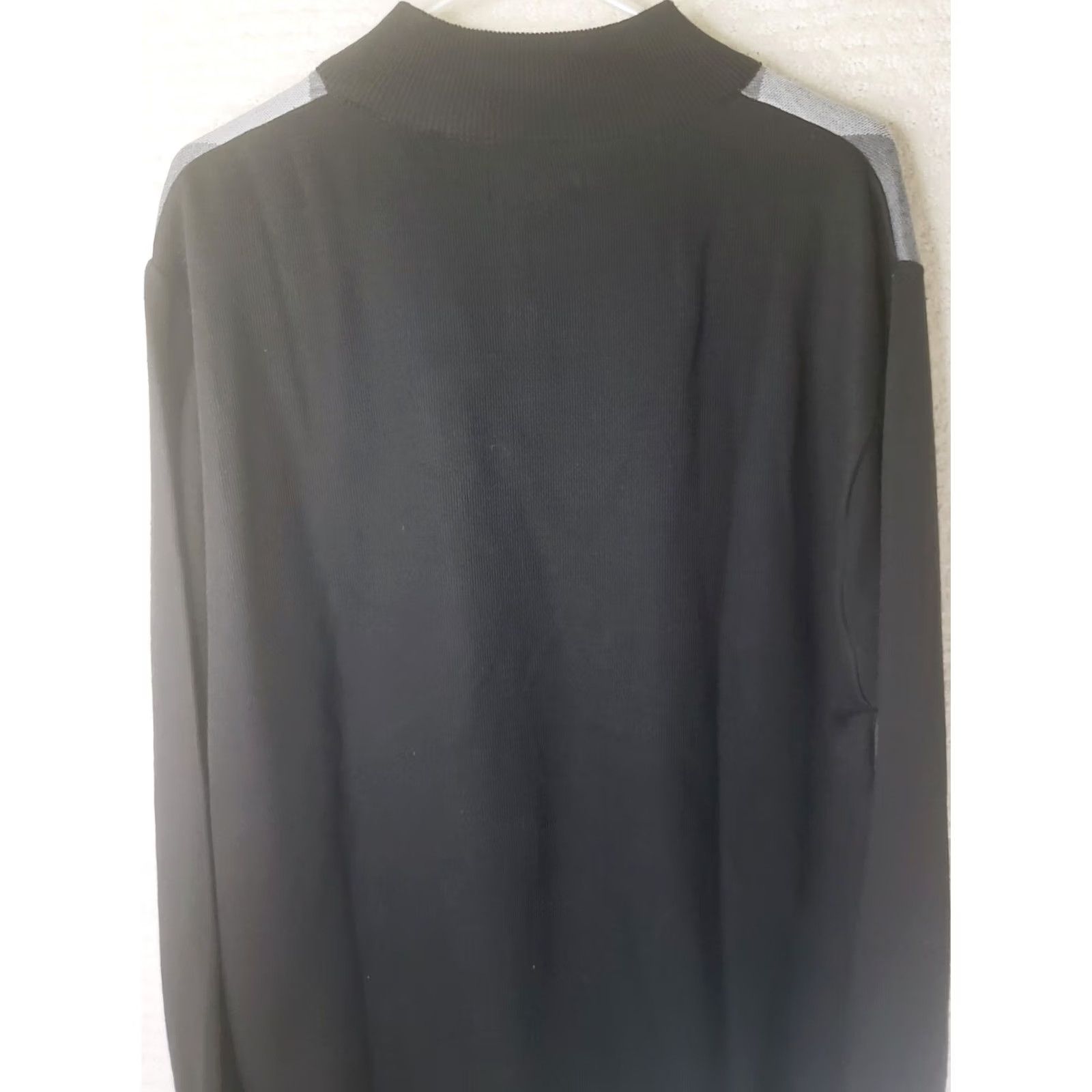 Vintage Sahara Club Sweater Mens XL Black Gray White Argyle 1/4 Zip Polyester Size US XL / EU 56 / 4 - 6 Thumbnail