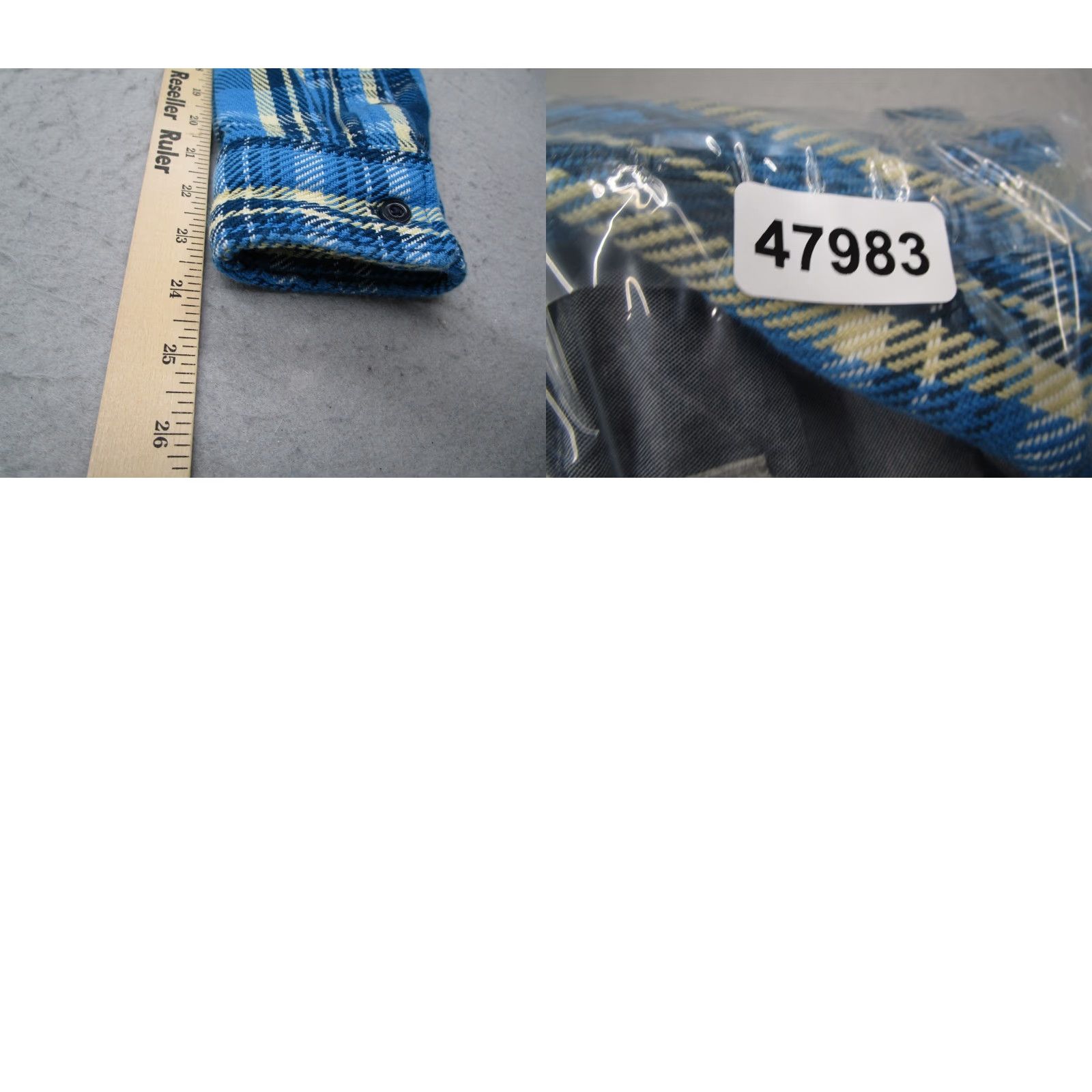 Outerknown VINTAGE Outerknown Men's Shirt Long Sleeve Button-Up Plaid Cotton Casual Fall Spring Summer Winter Blue Regular Size US M / EU 48-50 / 2 - 8 Thumbnail