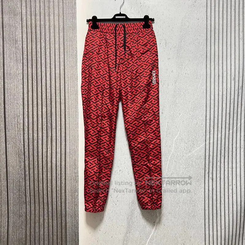 Versace Versace Red Embroidered Men's Casual Pants . Size US 30 / EU 46 - 1 Thumbnail