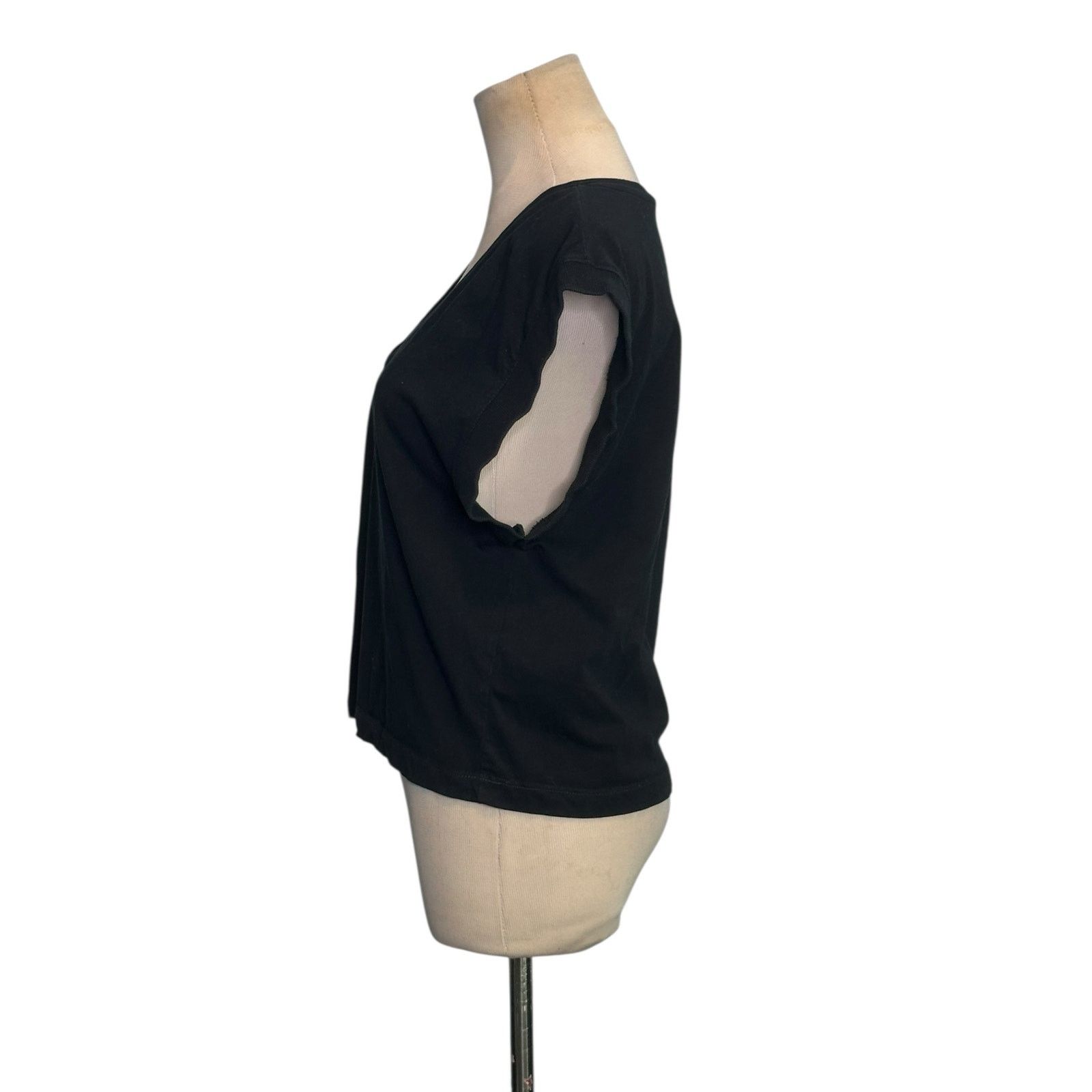 Zara Zara black short sleeves V neck top size XS Size XS / US 0-2 / IT 36-38 - 13 Thumbnail