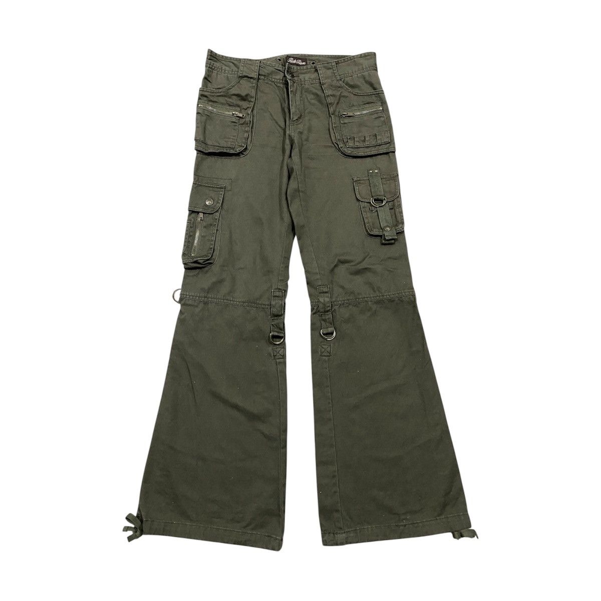 Other Rote Rose Cargo Bondage Flared Military Pants Like G.O.A Size US 32 / EU 48 - 1 Thumbnail