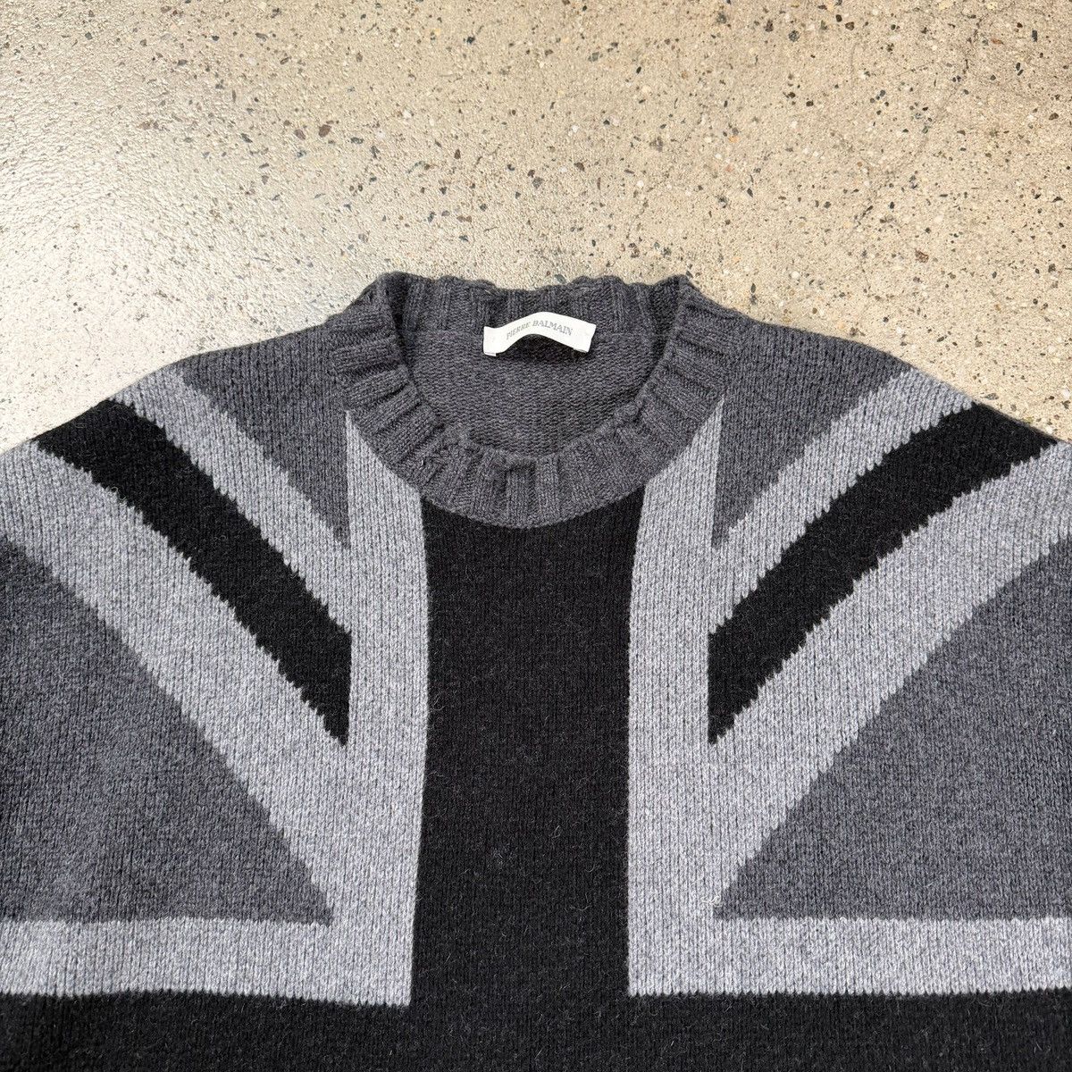 Pierre Balmain Balmain Union Jack Knit Sweater Size US M / EU 48-50 / 2 - 3 Thumbnail