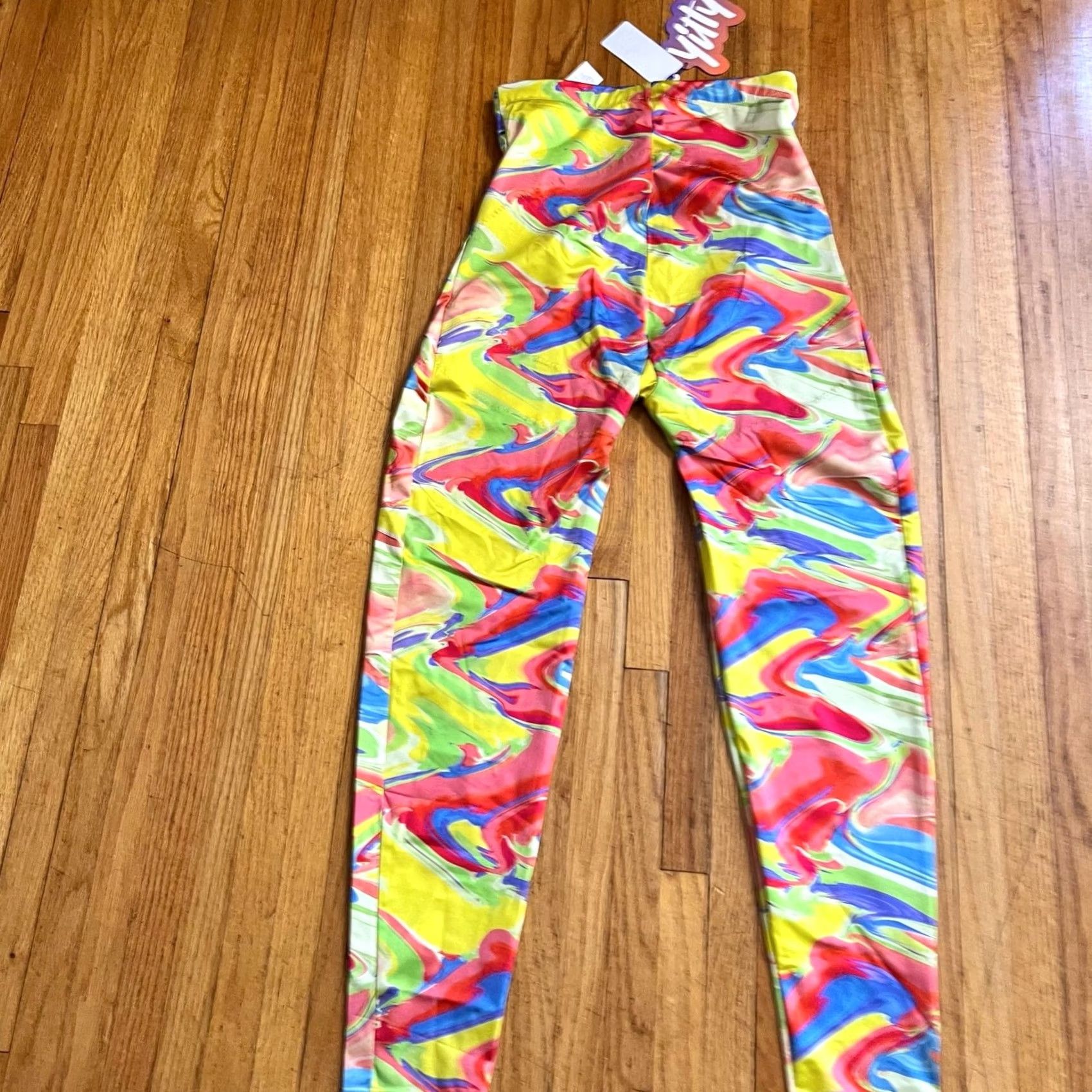 Fabletics Yitty Fabletics Legging Women Medium Pride Rainbow Colorful High Waisted Shaping Size 32" / US 10 / IT 46 - 4 Thumbnail