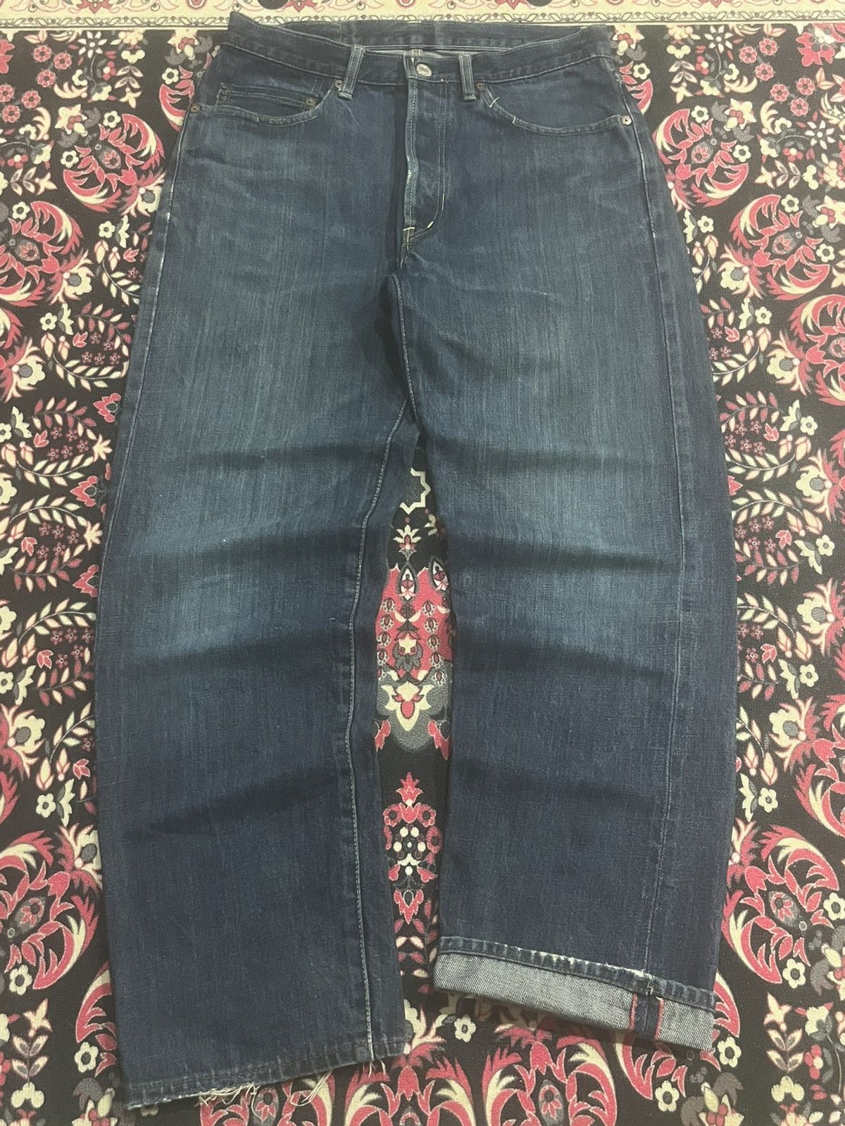 Blue Blue Japan Blue Blue Japan Blue Washed Straight Fit Selvedge Jeans Size US 31 - 1 Thumbnail
