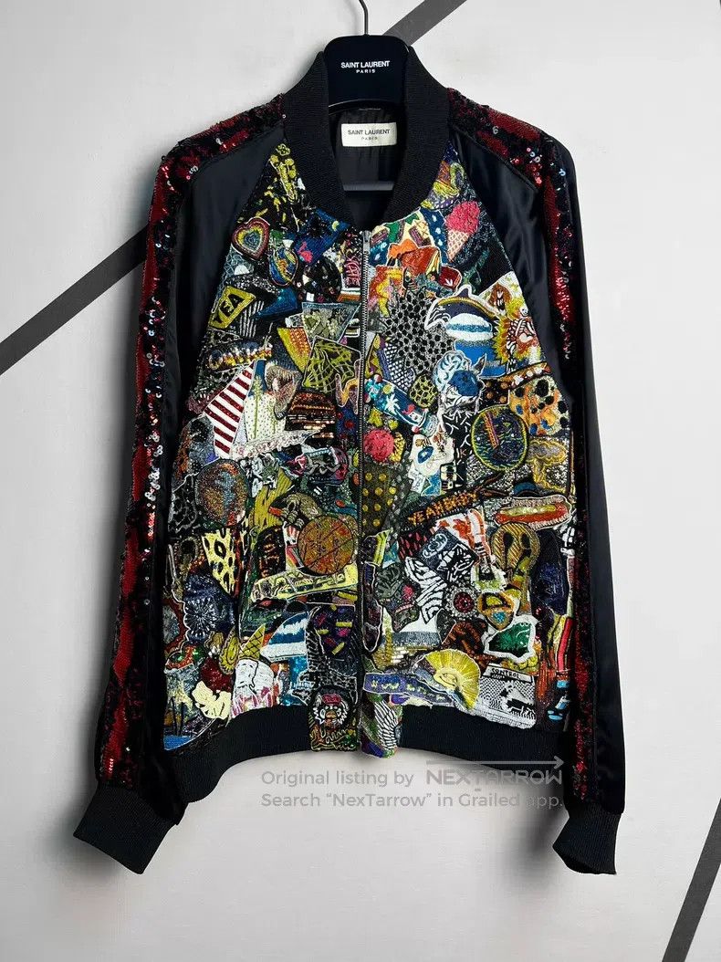 Saint Laurent Paris Saint Laurent Paris Leopard Print Patchwork Heavy Cartoon Size US M / EU 48-50 / 2 - 1 Thumbnail