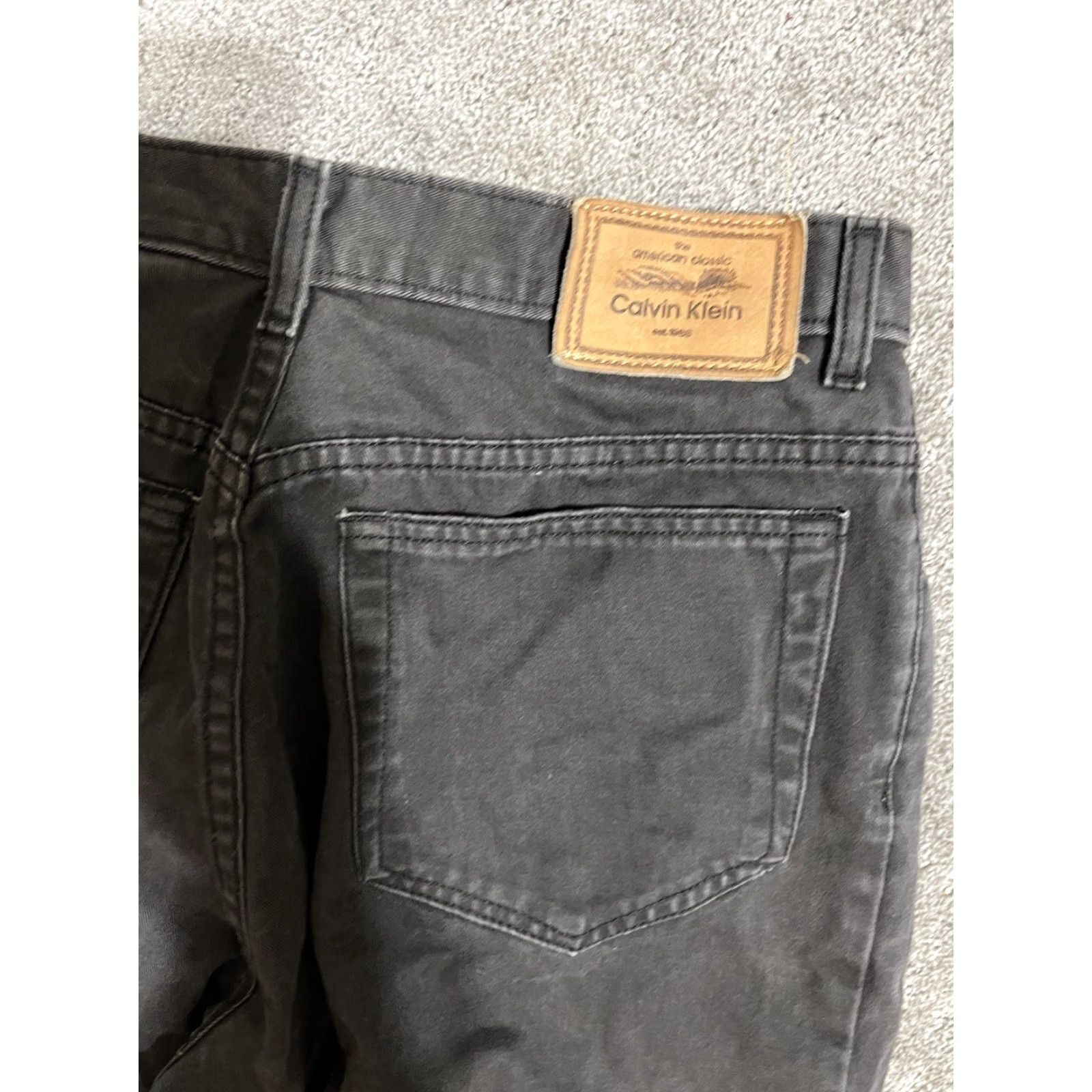 Calvin Klein VINTAGE Calvin Klein Jeans Size 14 Black Denim Made in USA 90s Y2K Metal Womens Size 36" / US 14 / IT 50 - 5 Thumbnail