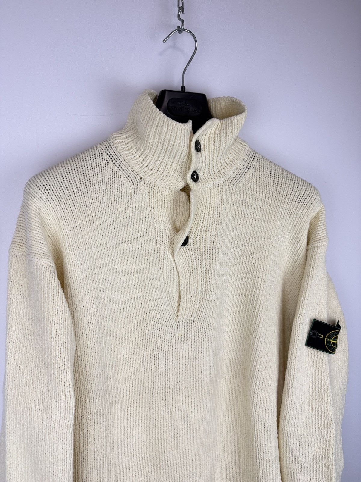 Stone Island Off-white Stone Island Green Edge Badge vintage sweater Size US L / EU 52-54 / 3 - 5 Thumbnail