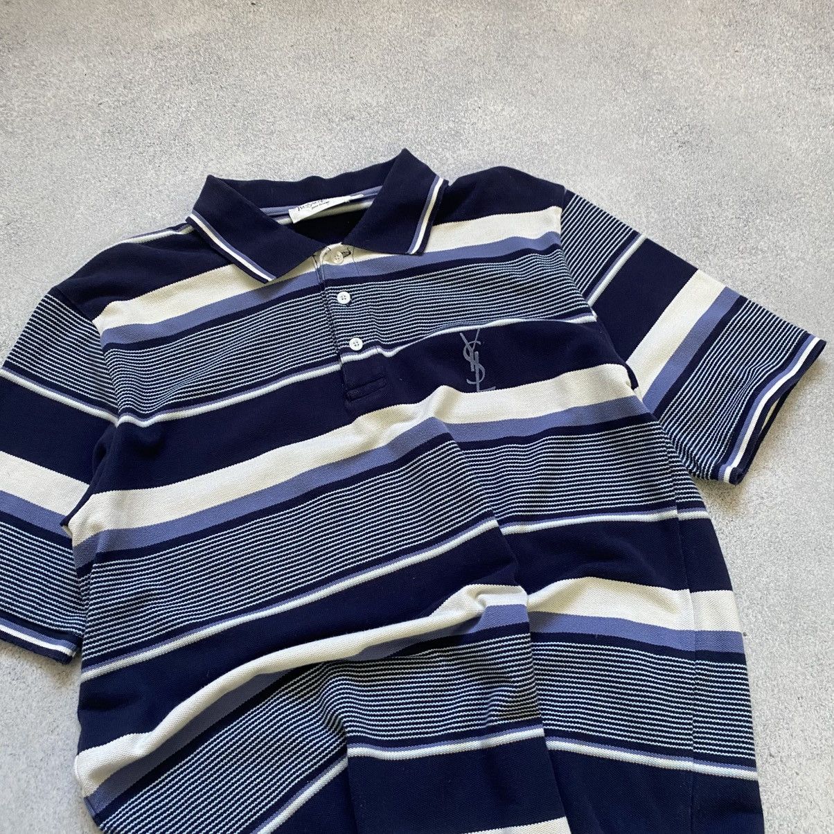 Yves Saint Laurent Vintage Yves Saint Laurent YSL Polo T Shirt Luxury Blue Size US XL / EU 56 / 4 - 3 Thumbnail