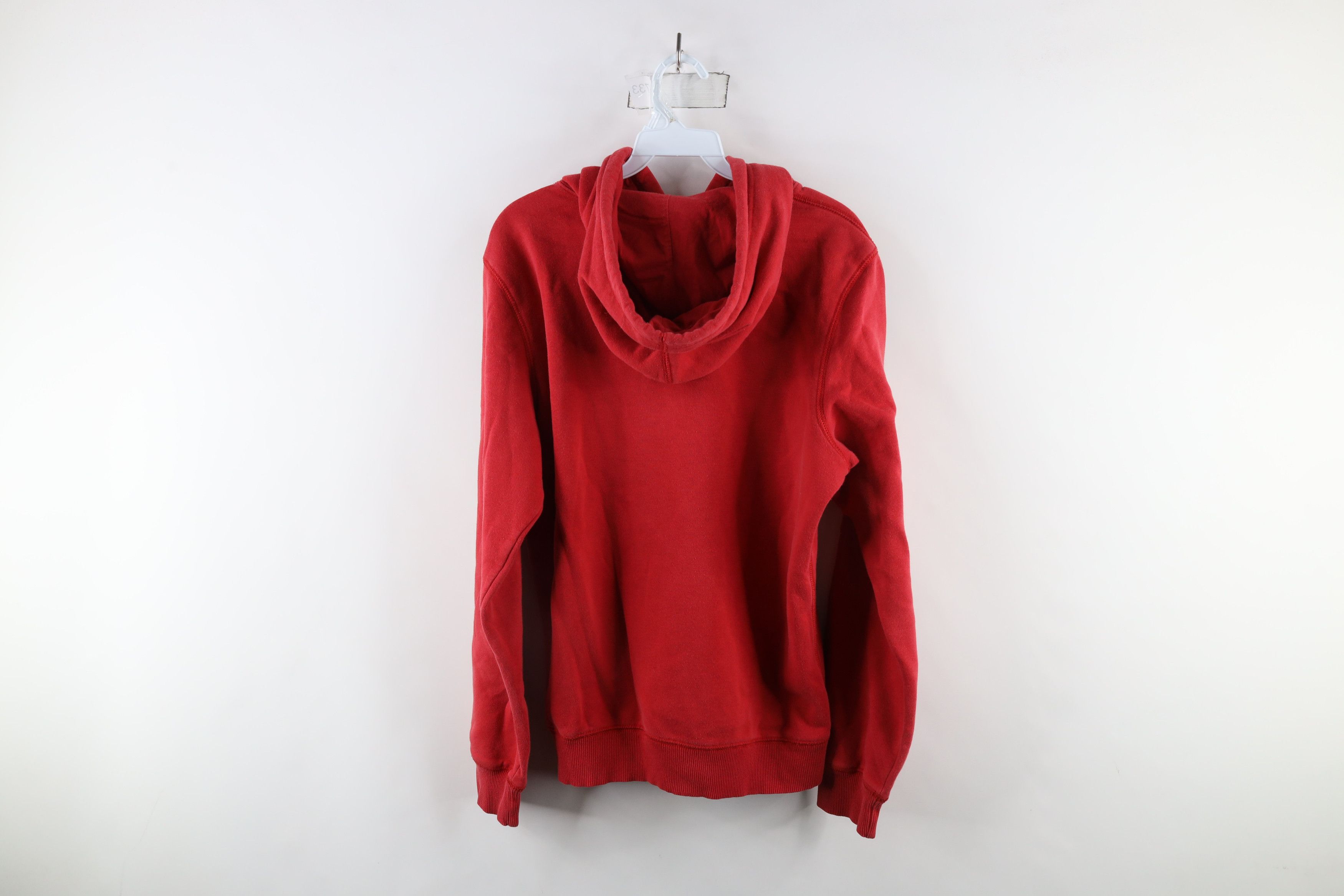 Nike × Vintage Vintage Nike Travis Scott Mini Swoosh Hoodie Sweatshirt Red Size US S / EU 44-46 / 1 - 9 Thumbnail