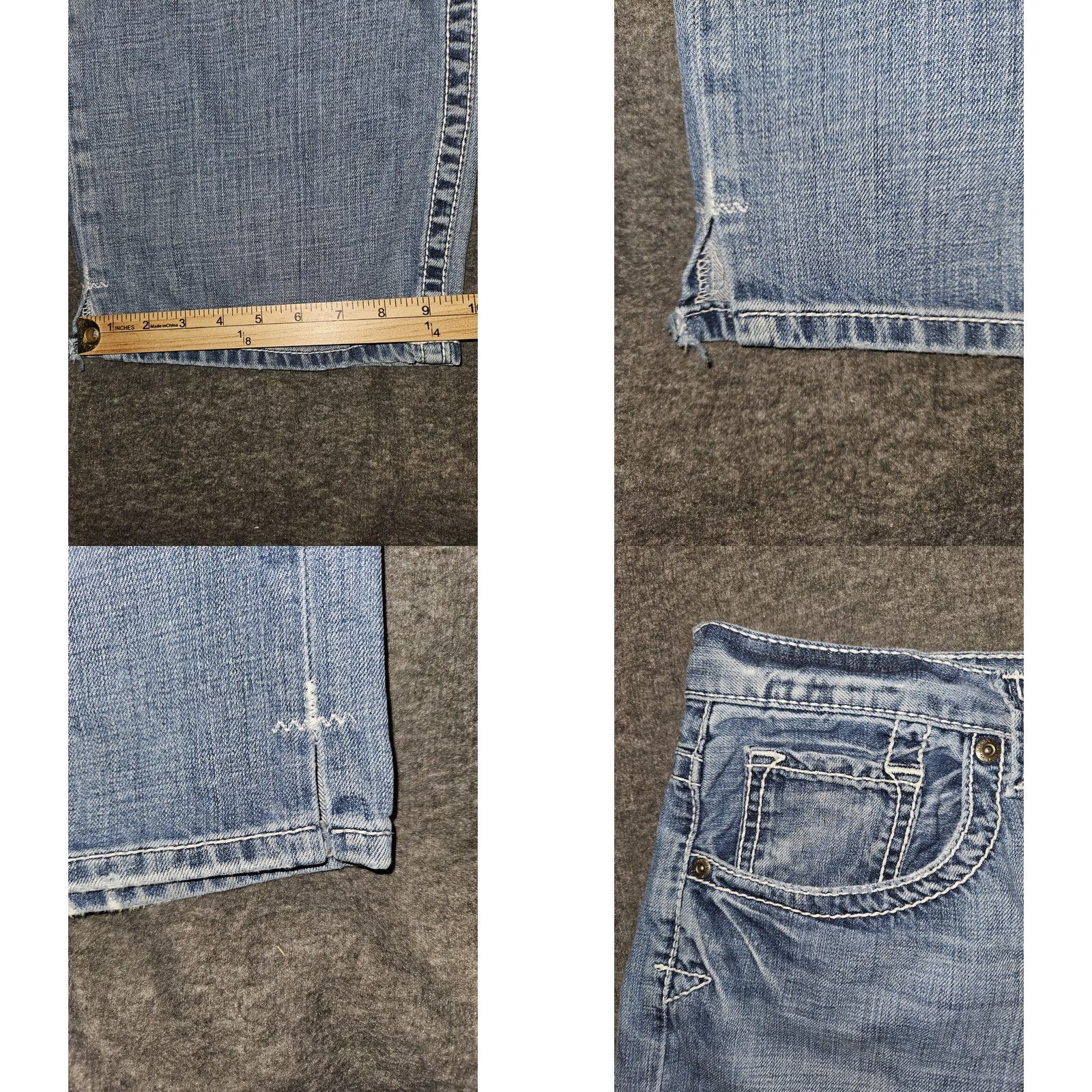 BKE BKE Seth Jeans Men 36x31 Jeans Straight Blue Embroidered Preppy Distressed Cowboy Rock Buckle Bke Regular Mens Size US 36 / EU 52 - 8 Thumbnail