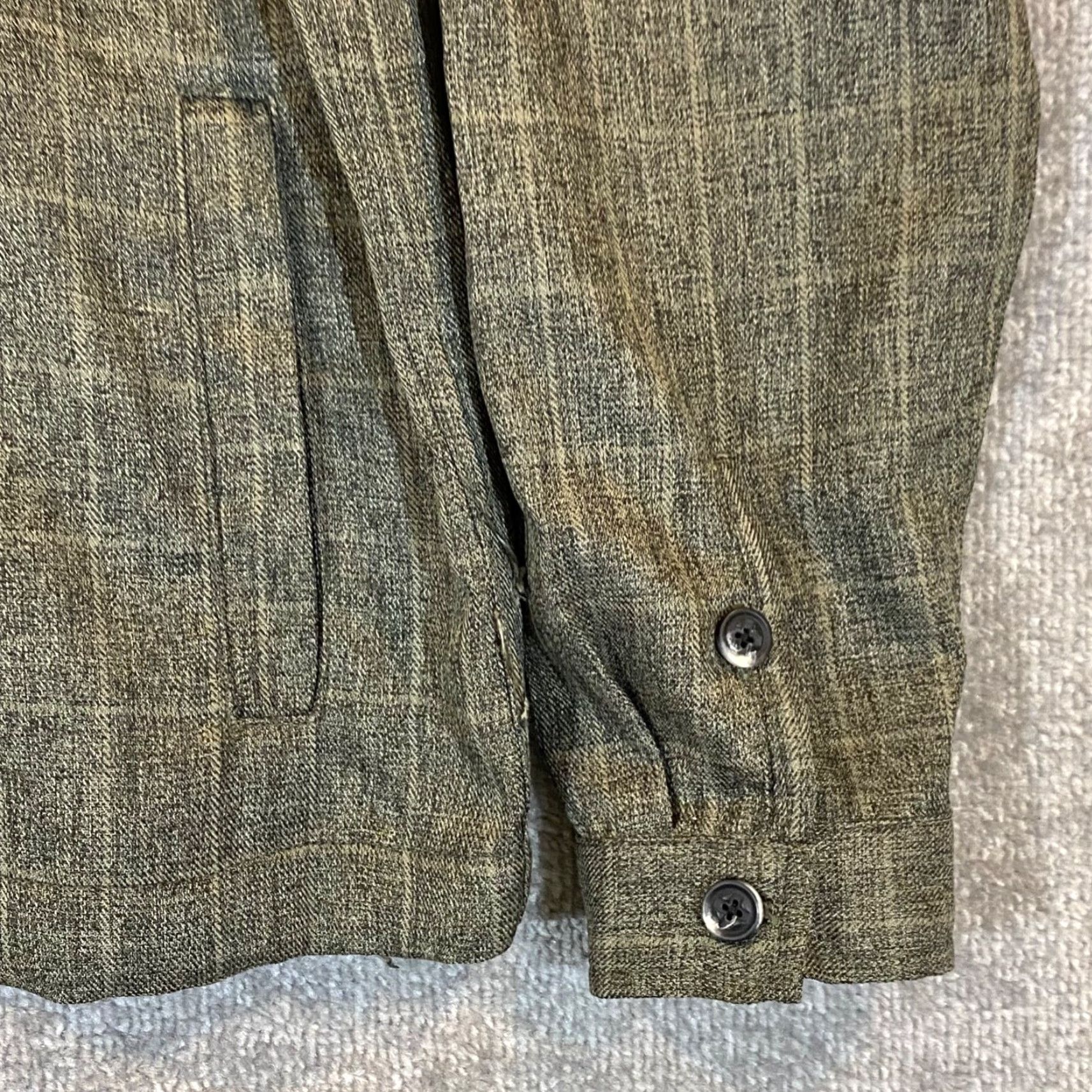 Vintage Candor Official Shirt Mens Size 3 Muted Green Plaid Button-Up Pockets L/S Casual Shirt Size US S / EU 44-46 / 1 - 3 Thumbnail