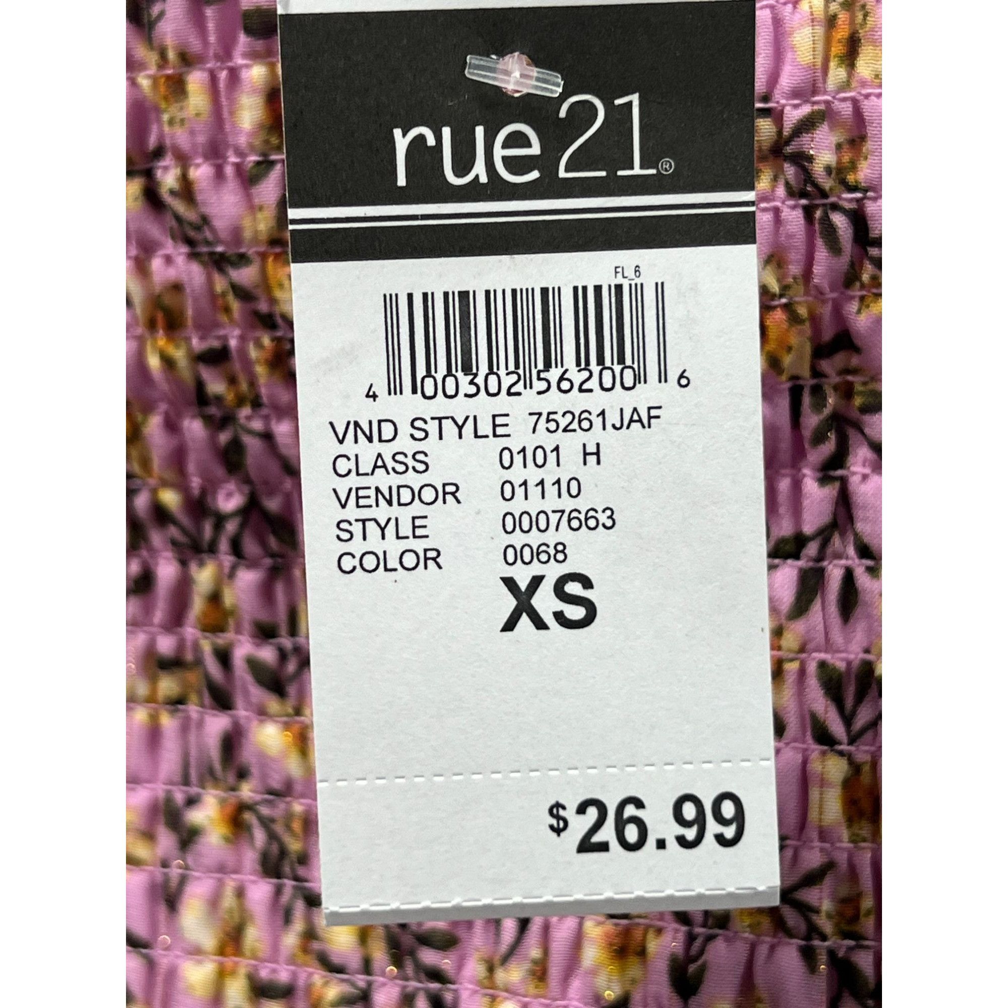 rue21 Rue 21 - Women's Balloon Sleeve Mini Dress - Floral Pink - E Size XS / US 0-2 / IT 36-38 - 8 Thumbnail
