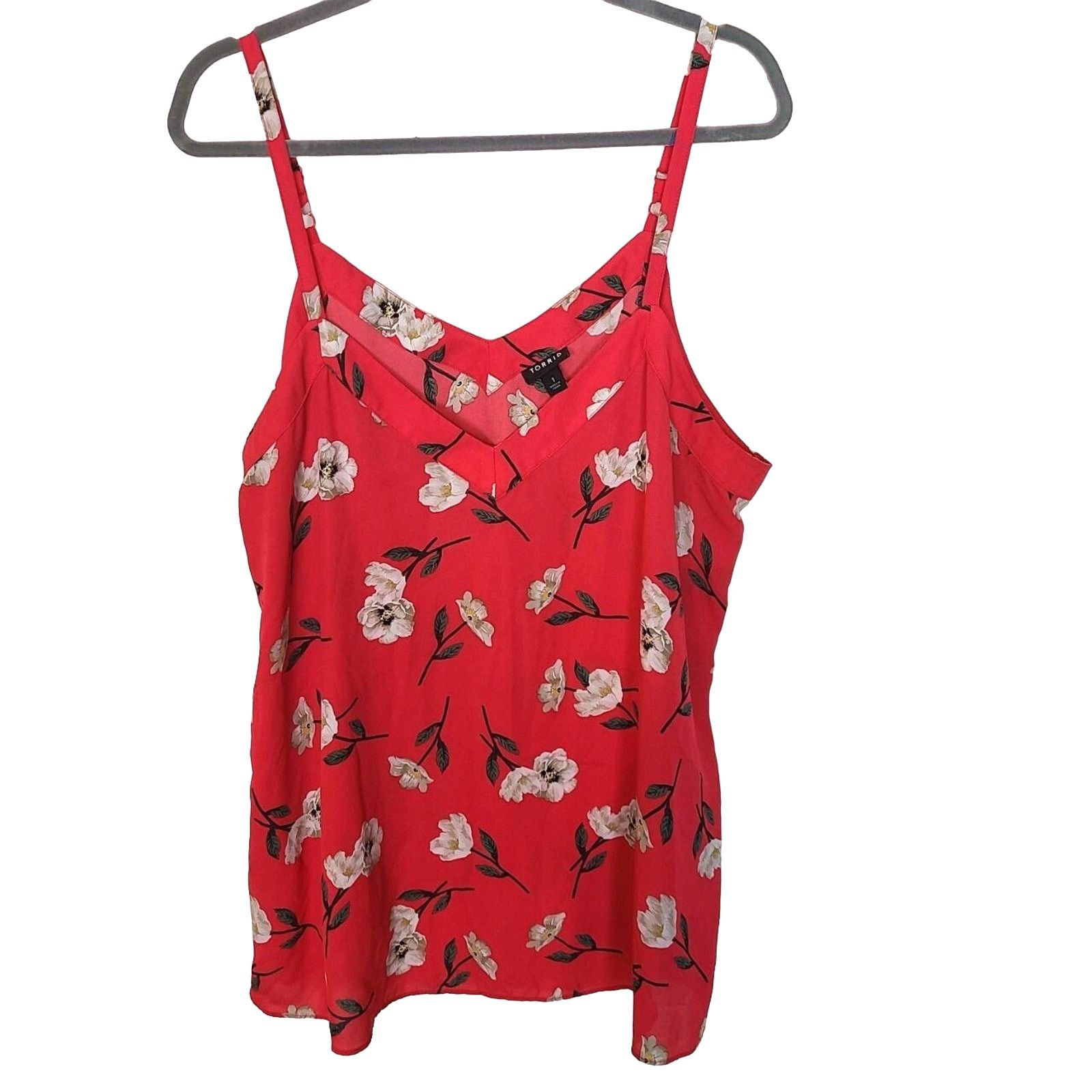 Torrid Torrid Womens Sophie Floral Tank Plus Size 1X Floral Chiffon Size XL / US 12-14 / IT 48-50 - 1 Thumbnail