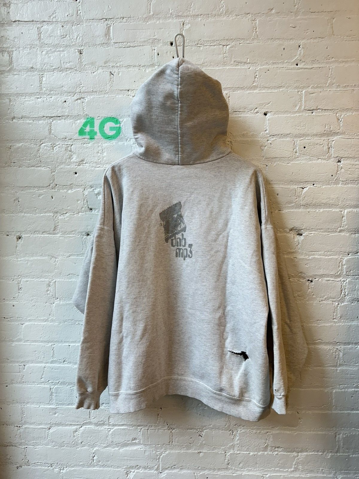 Vintage VINTAGE THRASHED 90s XXL GREY HOODIE Size US XXL / EU 58 / 5 - 4 Thumbnail