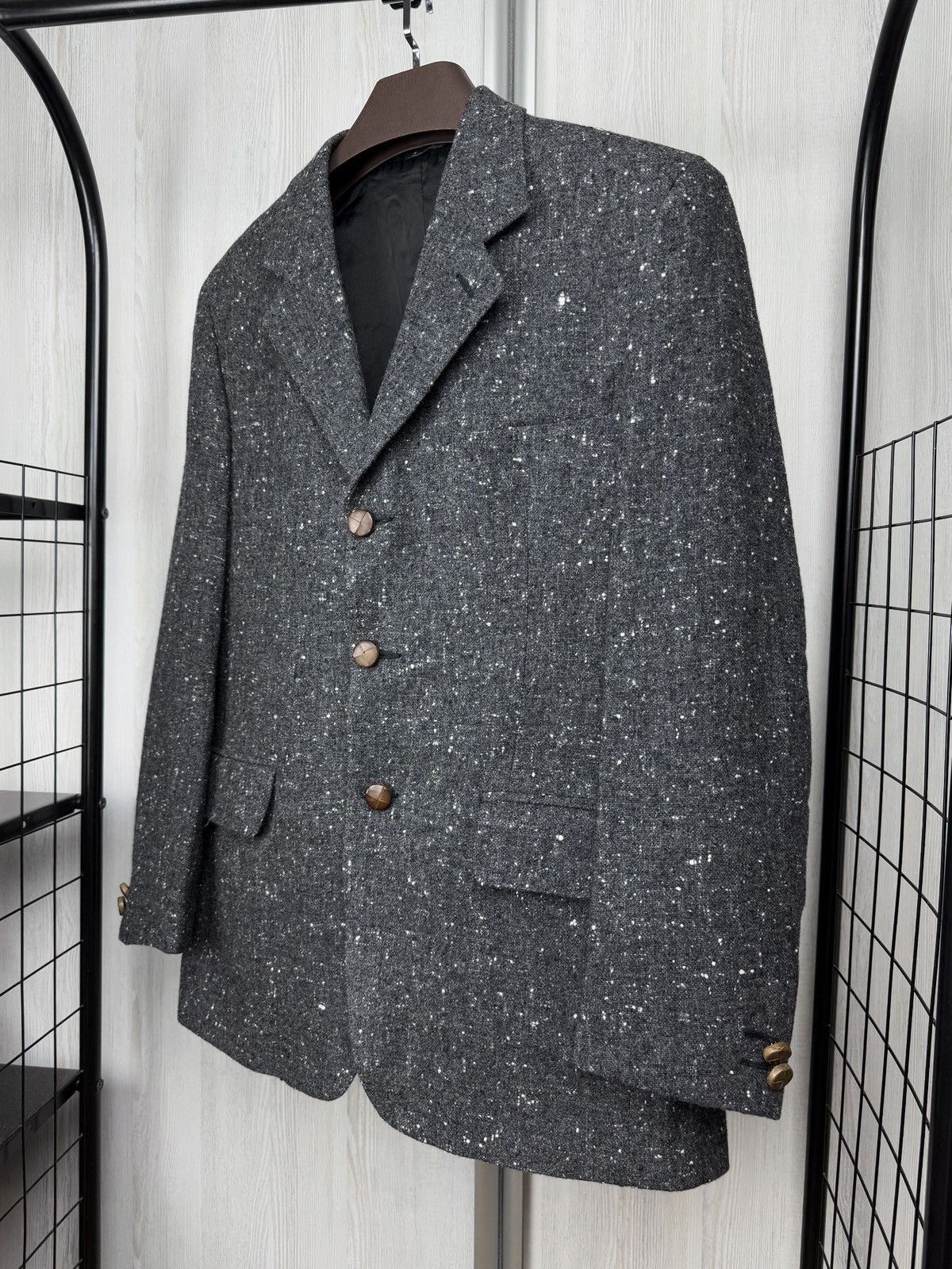 Yves Saint Laurent Yves Saint Laurent x Lanificio Paoletti wool tweed blazer 52 Size 42R - 5 Thumbnail