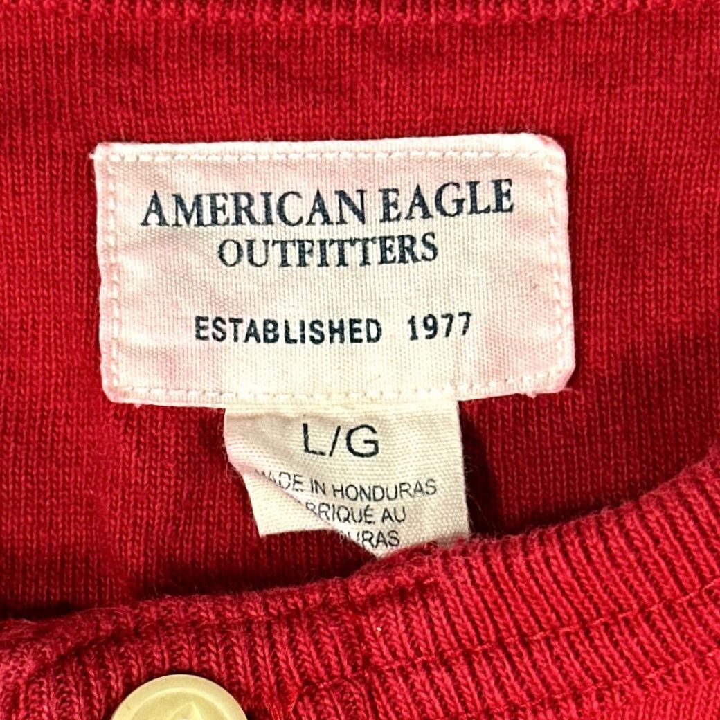 American Eagle Outfitters American Eagle Outfitters Shirt Adult LARGE Red Washington Henley Retro 90s USA University Sports Mens Regular Large Red Henley Size US L / EU 52-54 / 3 - 5 Thumbnail
