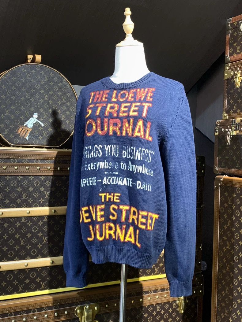 Loewe Loewe Street Journal Print Sweater - dmc Size US S / EU 44-46 / 1 - 1 Thumbnail