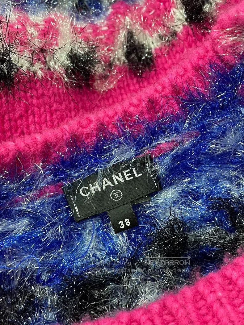 Chanel Chanel 21K pink cashmere colourful knitted sweater Size XS / US 0-2 / IT 36-38 - 4 Thumbnail