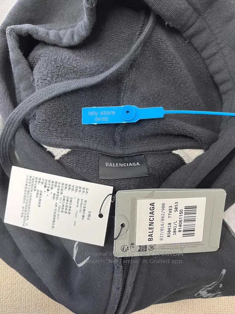 Balenciaga Balenciaga Banana pattern raglan sleeve oversized zip hood Size US L / EU 52-54 / 3 - 5 Thumbnail