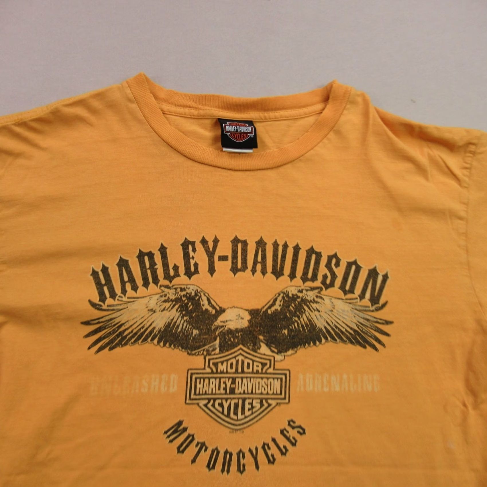 Harley Davidson Harley-Davidson Shirt XL Mens Short Sleeve Crew Neck Yellow Ellington CT Size US XL / EU 56 / 4 - 3 Thumbnail