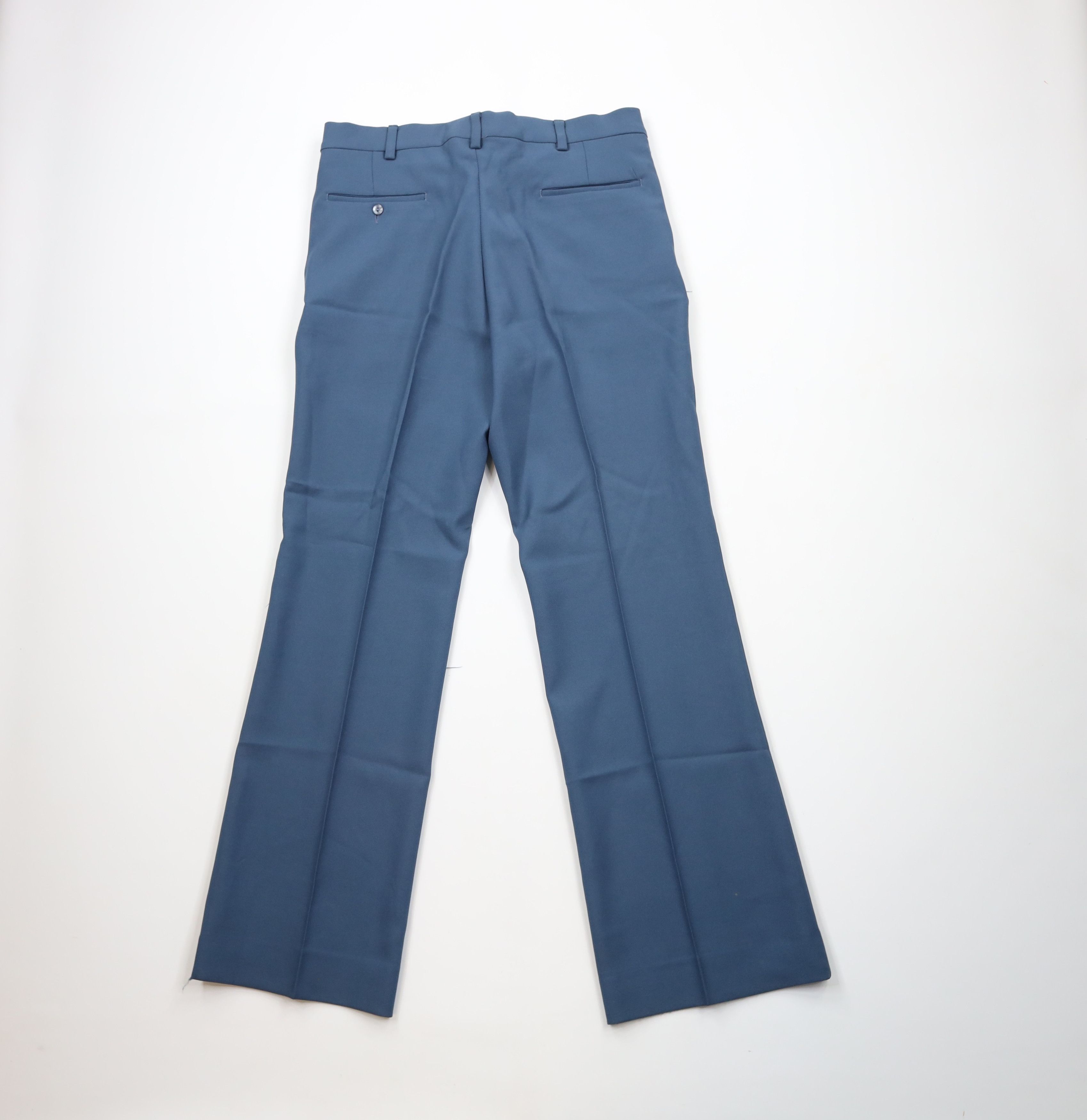 Vintage Vintage 70s Streetwear Bell Bottoms Chino Pants Blue USA Size US 34 / EU 50 - 9 Thumbnail