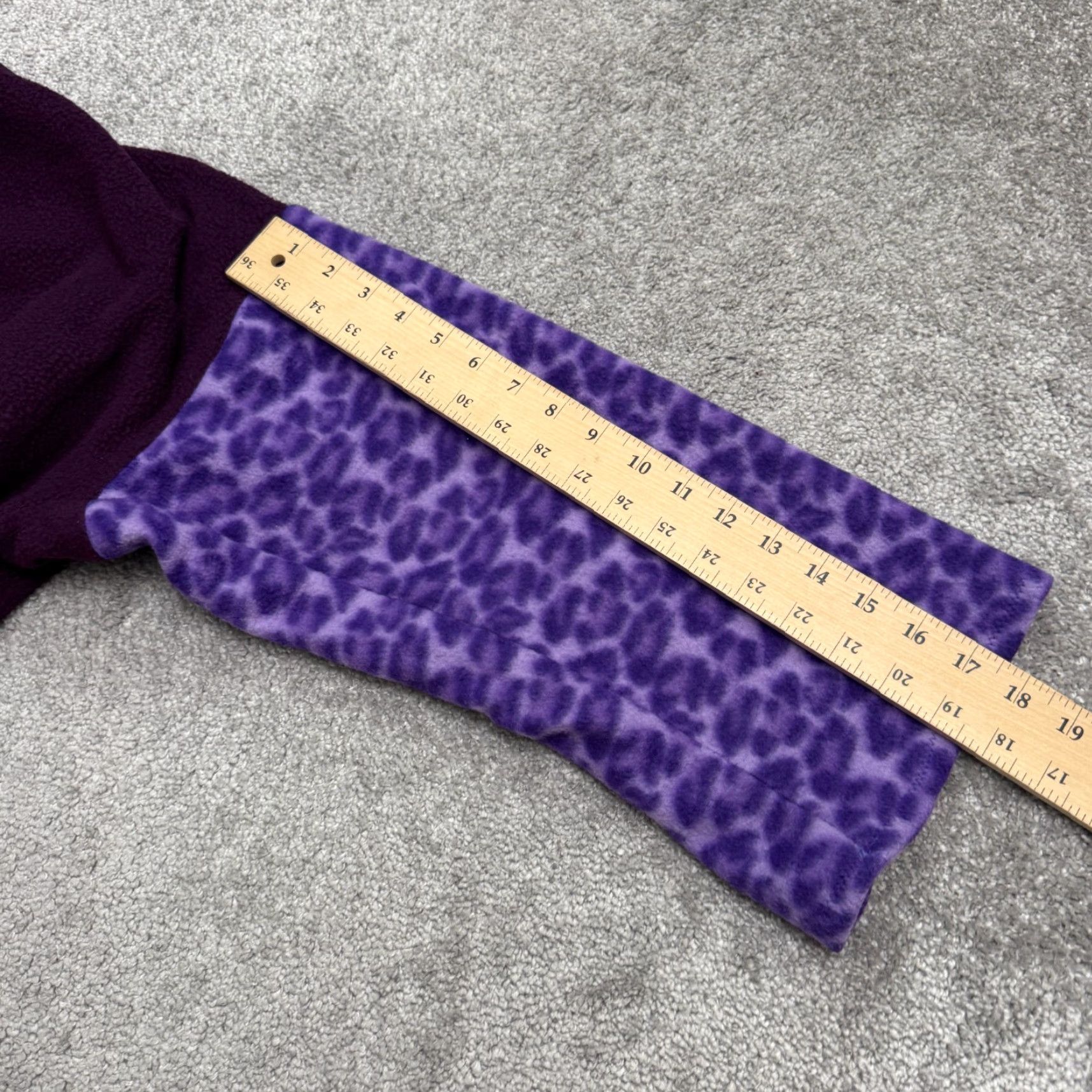 Vintage VINTAGE Y2K Dress Women 2X Purple Leopard Lounge Fleece Tunic Oversized Handmade Size XXL / US 16-18 / IT 52-54 - 7 Thumbnail