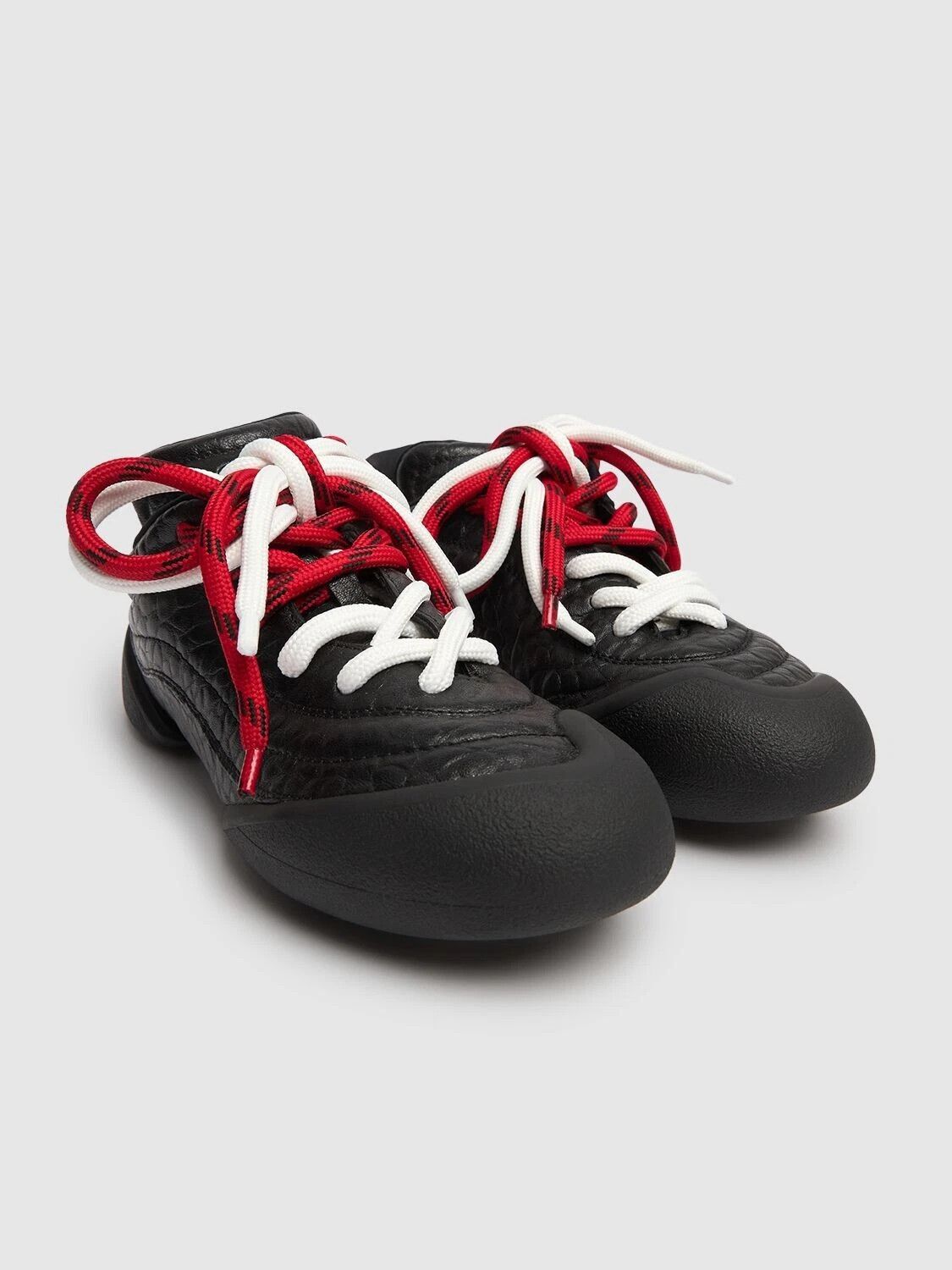 Alexander McQueen ALEXANDER MCQUEEN Flexion Men's Black Leather Sneakers Size US 10.5 / EU 43-44 - 5 Thumbnail