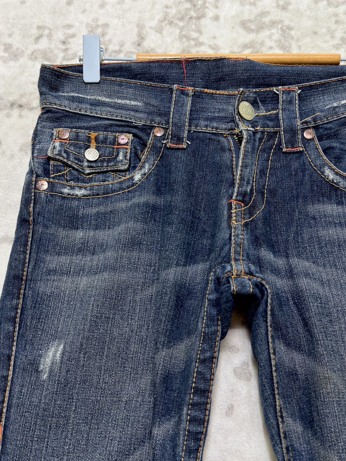 True Religion Flared TRUE RELIGION Distressed Low Rise Bootcut Denim Size US 29 - 4 Thumbnail