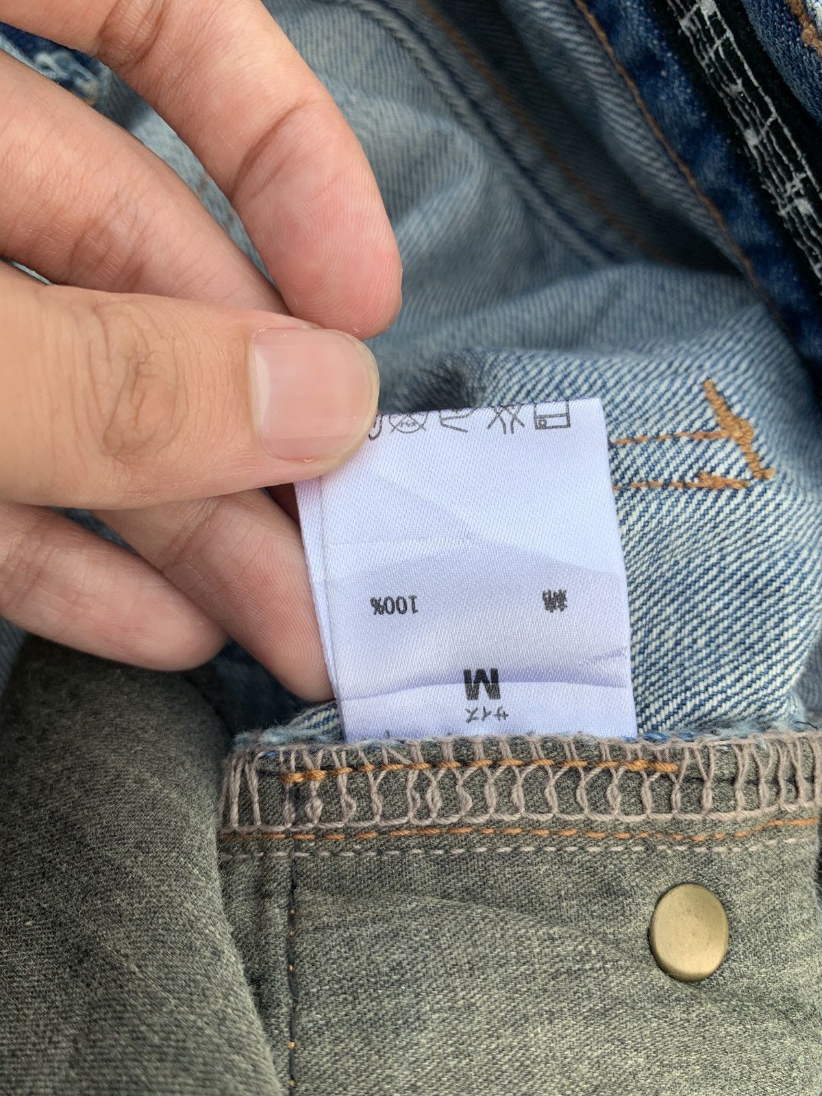 Kapital NUMBER (N)INE PATCHWORK MUSIC NOTE DISTRESSED DENIM JEANS Size US 30 / EU 46 - 15 Thumbnail