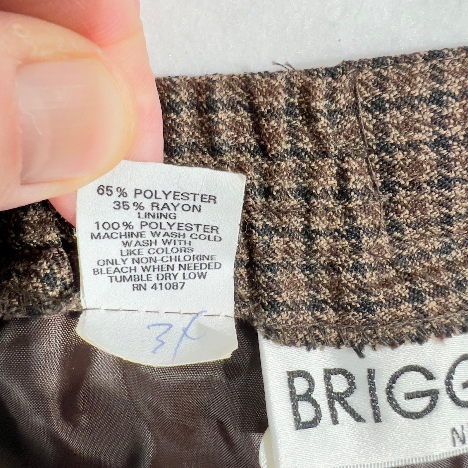 Other Briggs New York Skirt Maxi Sz 8 Brown Herringbone USA Lined Size M / US 6-8 / IT 42-44 - 4 Thumbnail