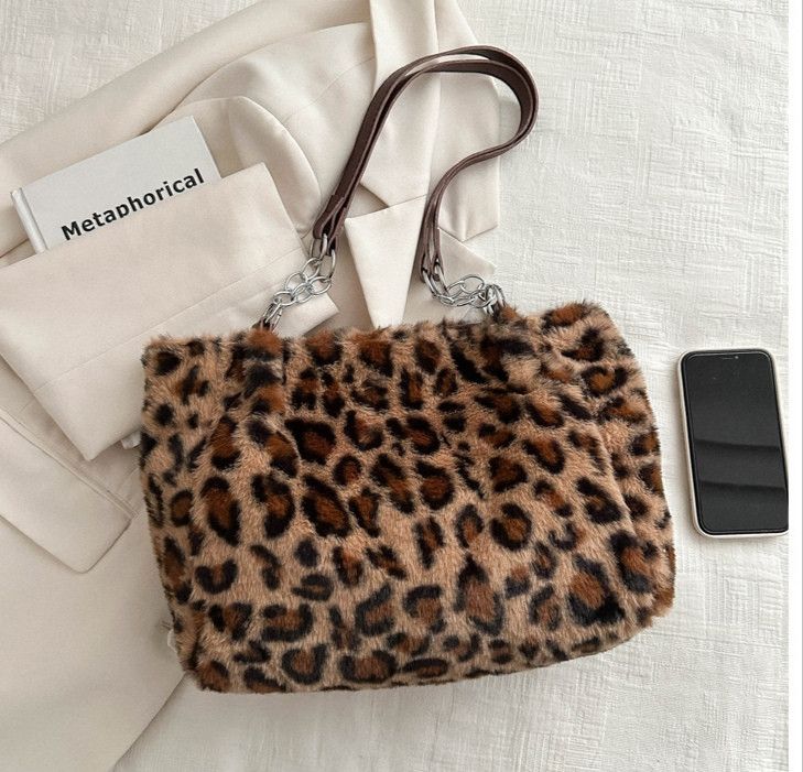 The Unbranded Brand Leopard Simple Tote Bag Size ONE SIZE - 8 Thumbnail