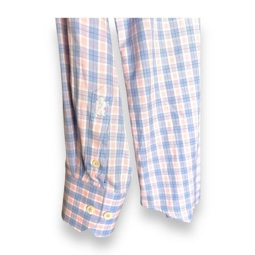 Other Bugatchi Uomo Mens Size M Button Down Shirt Blue Pink Classi Size US M / EU 48-50 / 2 - 8 Thumbnail