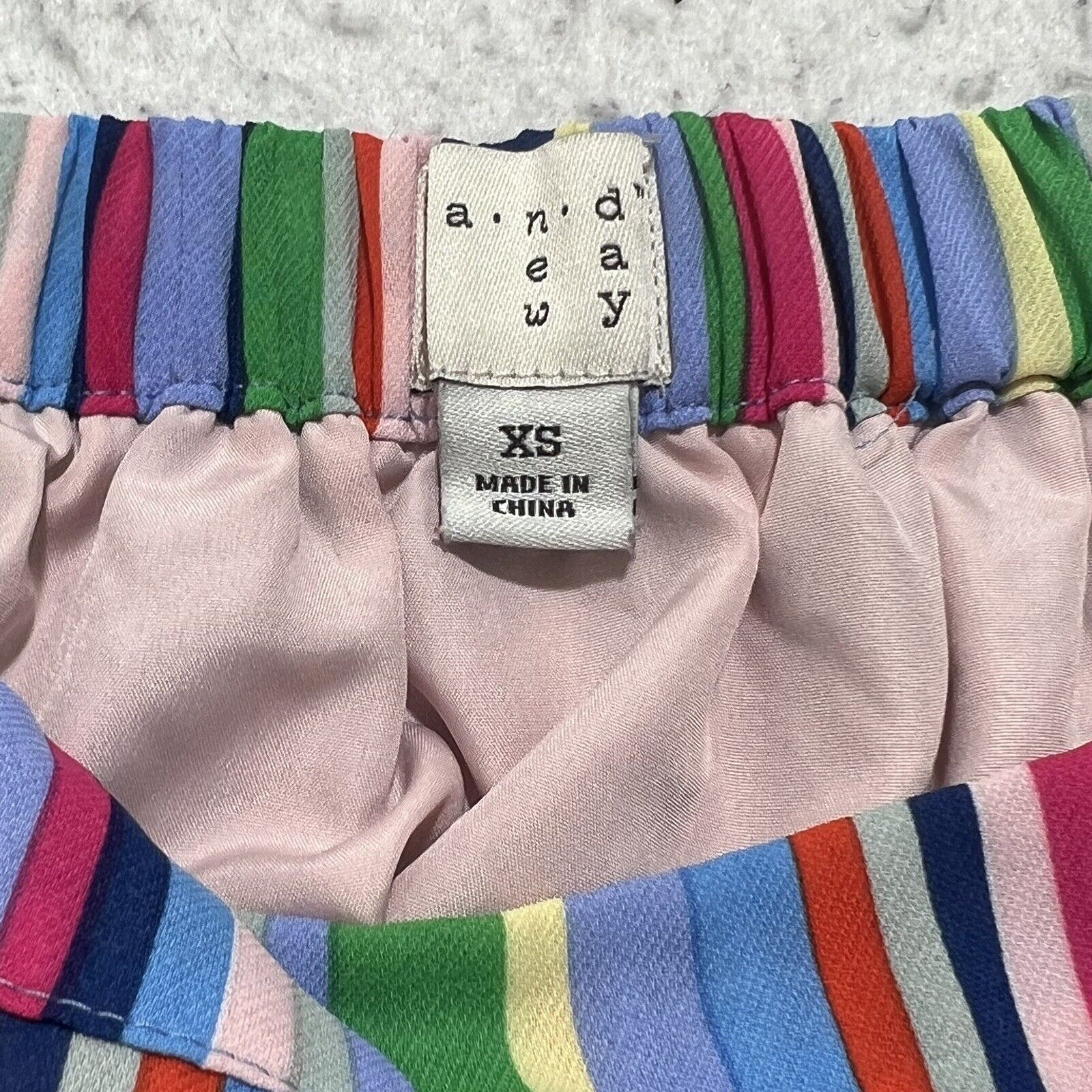 Other A New Day XS Colorful Striped Diamond Shaped Skirt Size 26" / US 2 / IT 38 - 4 Thumbnail