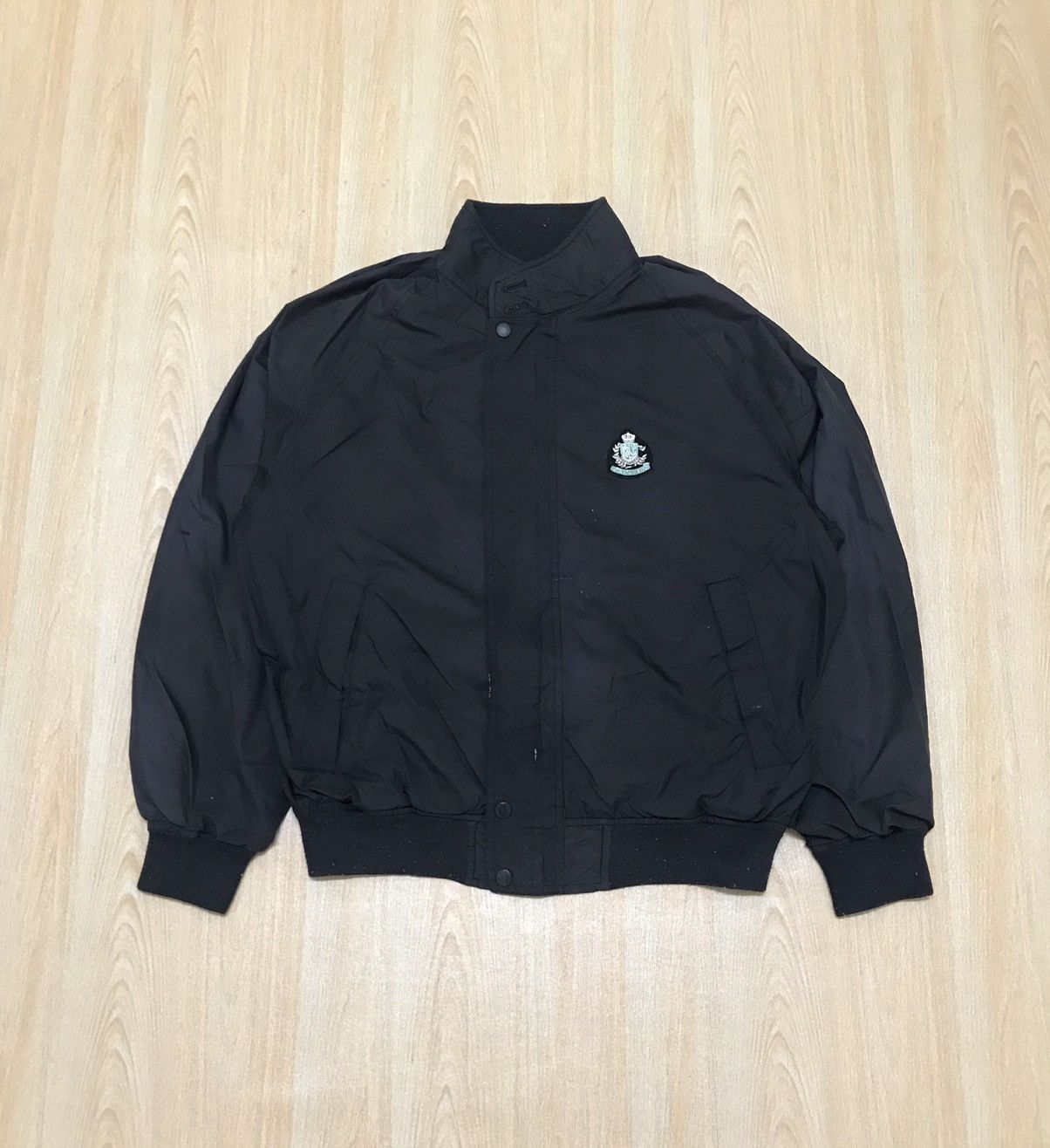 image of Andrew St John Vintage St Andrew Zipper Light Jacket in Black, Men's (Size Medium)