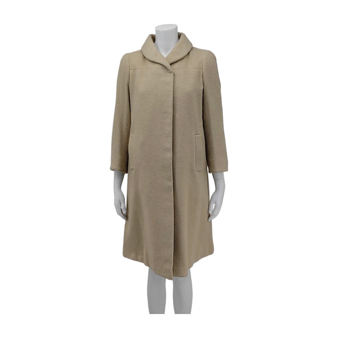 Balenciaga Balenciaga Wool Blend Coat Beige 38 Size S / US 4 / IT 40 - 1 Thumbnail